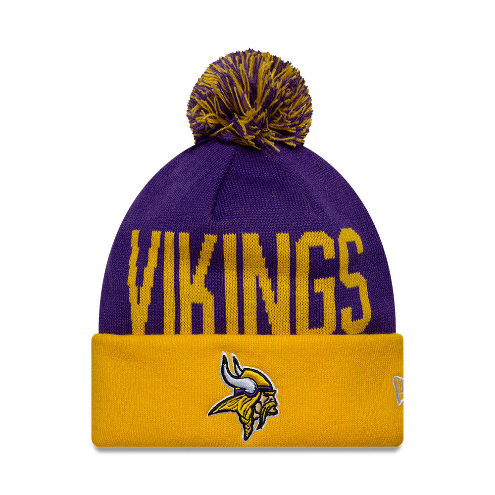 Minnesota Vikings New Era NFL Dublin Game 2025 Cuff Knit Beanie Lila - STADIUMDREAMS