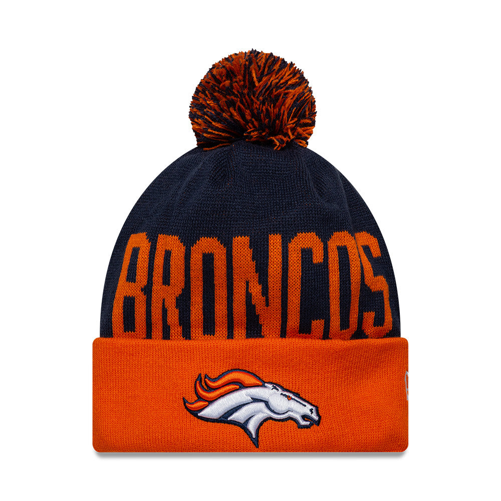 Denver Broncos New Era NFL London Games 2025 Cuff Knit Beanie Orange - STADIUMDREAMS