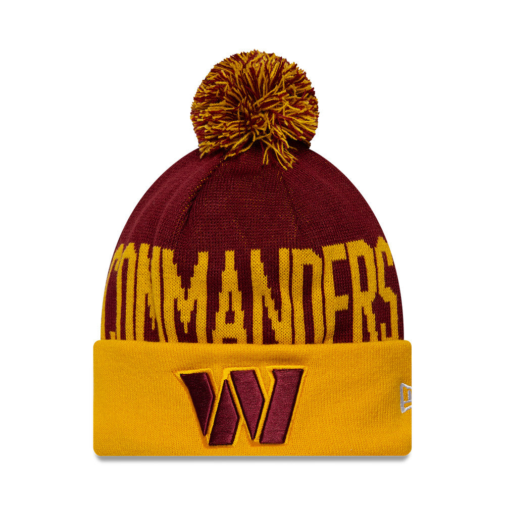 Washington Commanders New Era NFL Madrid Game 2025 Cuff Knit Beanie Rot - STADIUMDREAMS