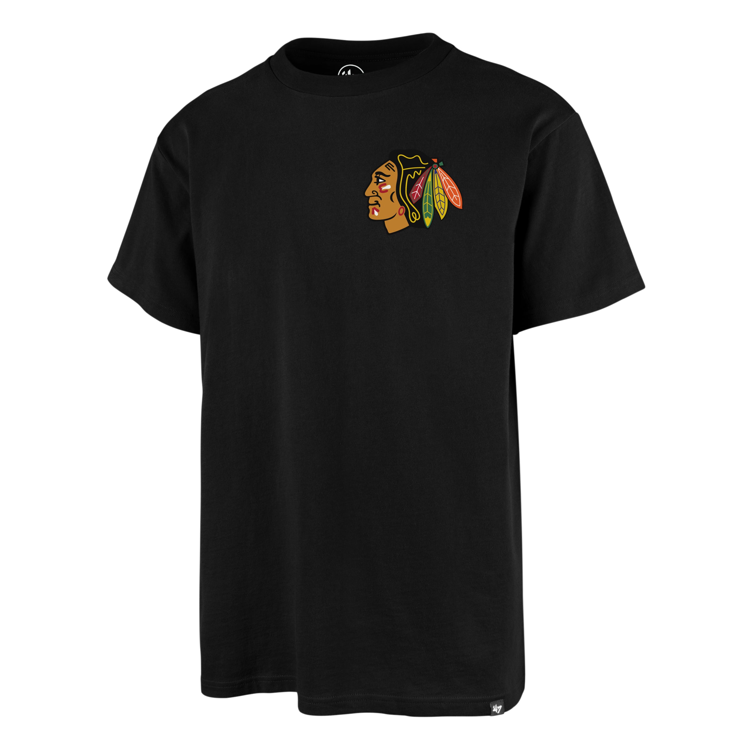 Chicago Blackhawks ’47 Backprint Echo NHL T-Shirt Schwarz - STADIUMDREAMS