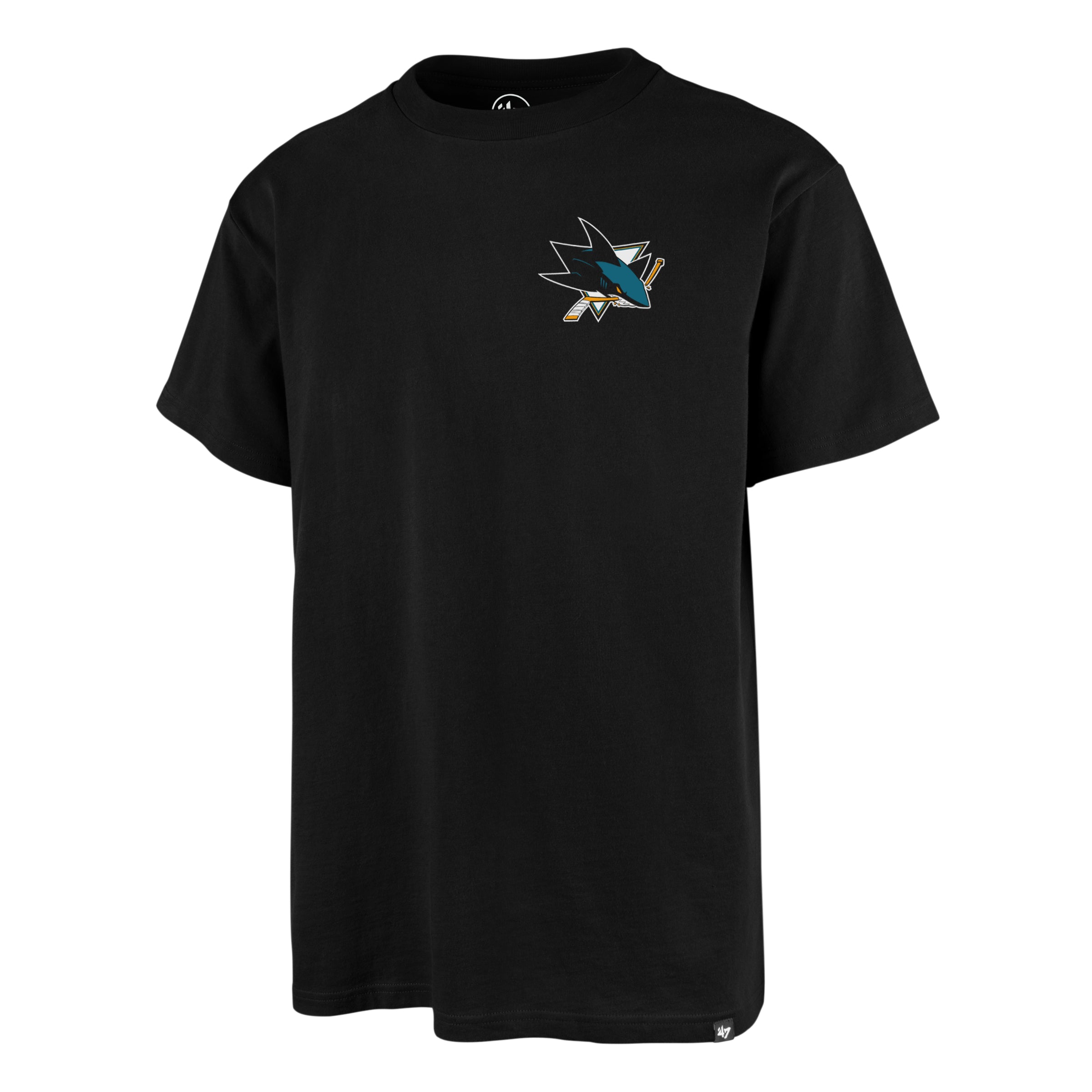 San Jose Sharks ’47 Backprint Echo NHL T-Shirt Schwarz - STADIUMDREAMS