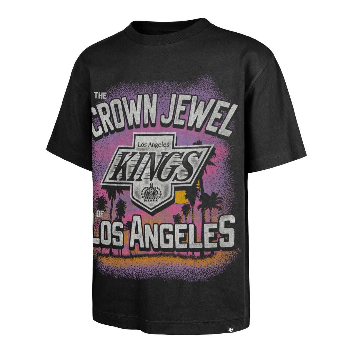 Los Angeles Kings '47 Retro Oversized Sigma Foundation NHL T-Shirt Schwarz - STADIUMDREAMS