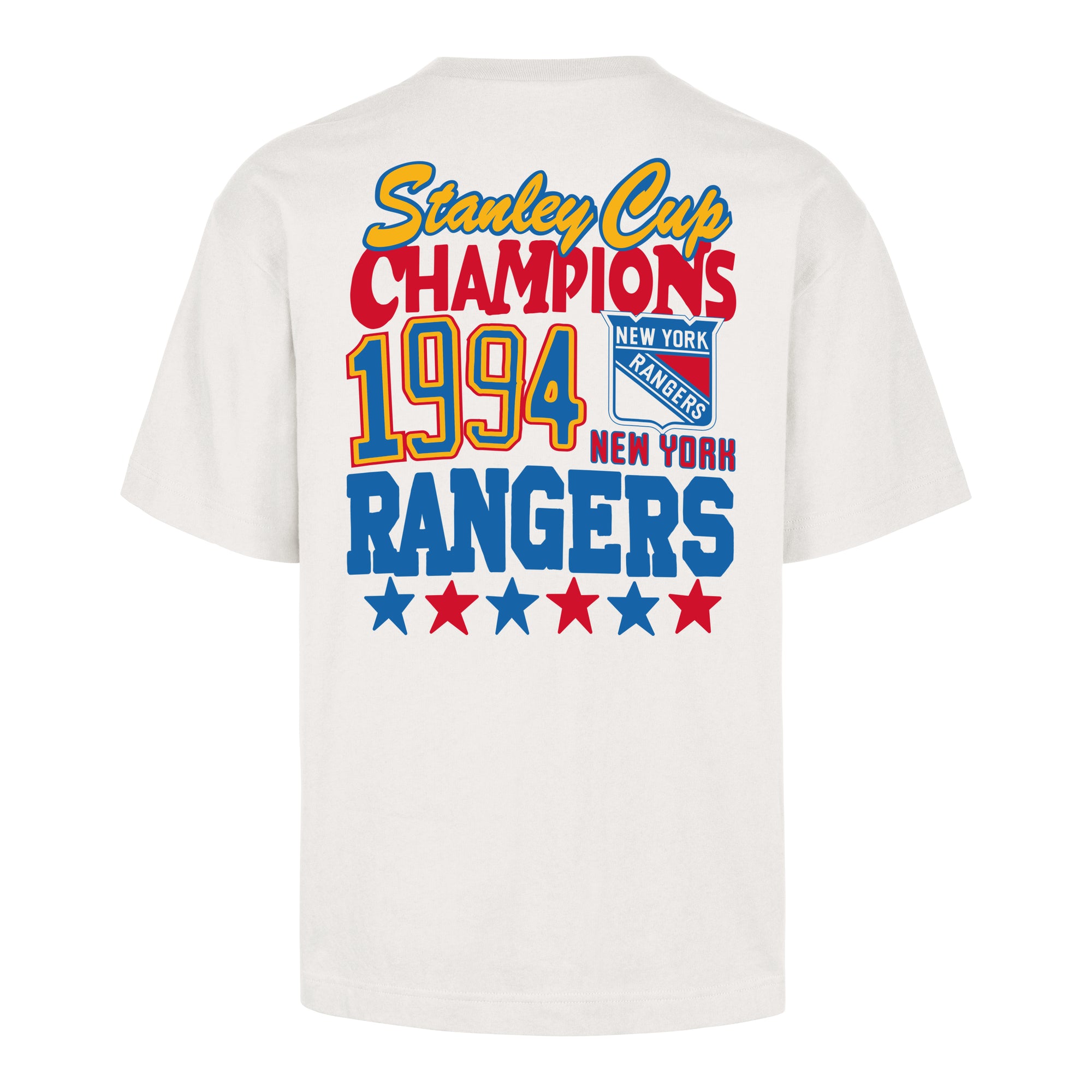 New York Rangers '47 Retro Oversized Starside Backprint Foundation NHL T-Shirt Cream