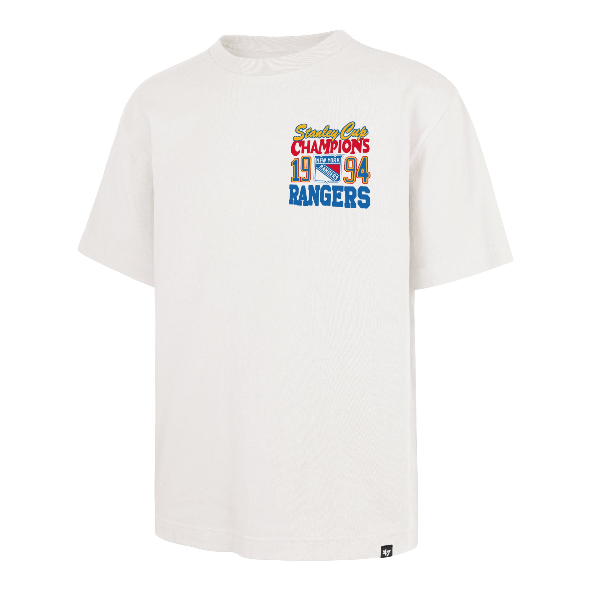 New York Rangers '47 Retro Oversized Starside Backprint Foundation NHL T-Shirt Cream