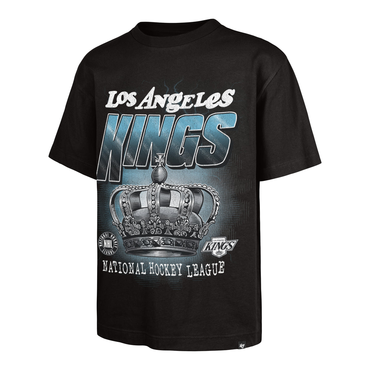 Los Angeles Kings '47 Retro Oversized Sigma Foundation NHL T-Shirt Schwarz - STADIUMDREAMS