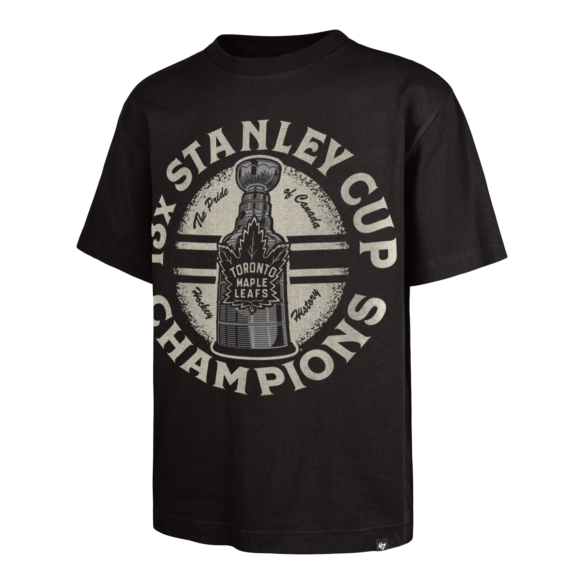 Toronto Maple Leafs '47 Retro Oversized Sigma Foundation NHL T-Shirt Schwarz - STADIUMDREAMS
