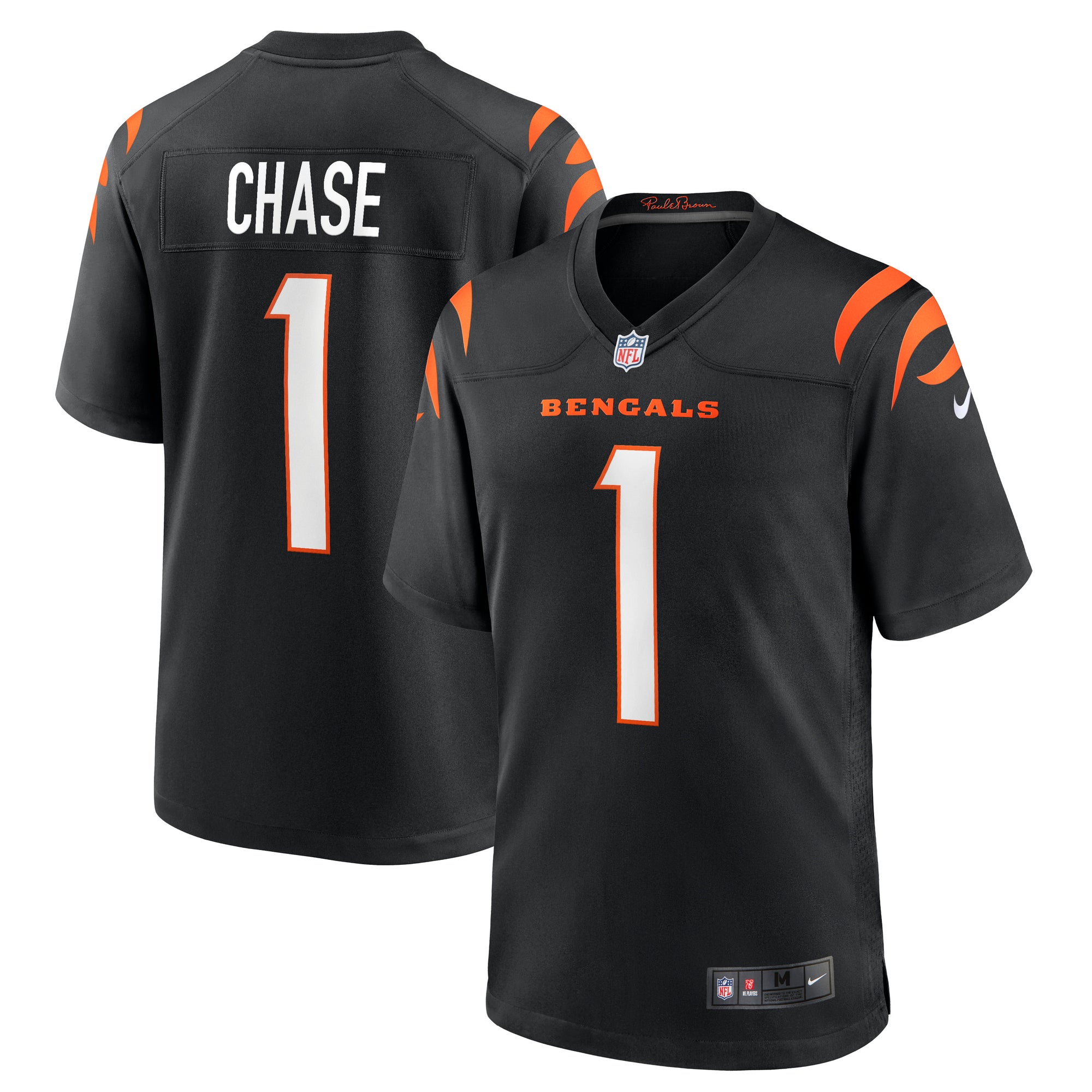 Ja'Marr Chase #1 Cincinnati Bengals Nike Game NFL Football Trikot Schwarz - STADIUMDREAMS