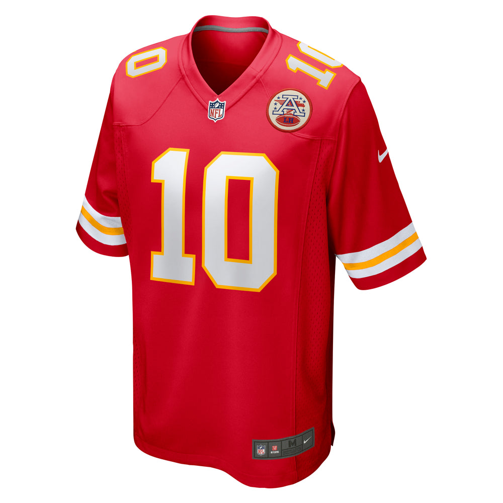 Isiah Pacheco #10 Kansas City Chiefs Nike Game NFL Football Jersey Red