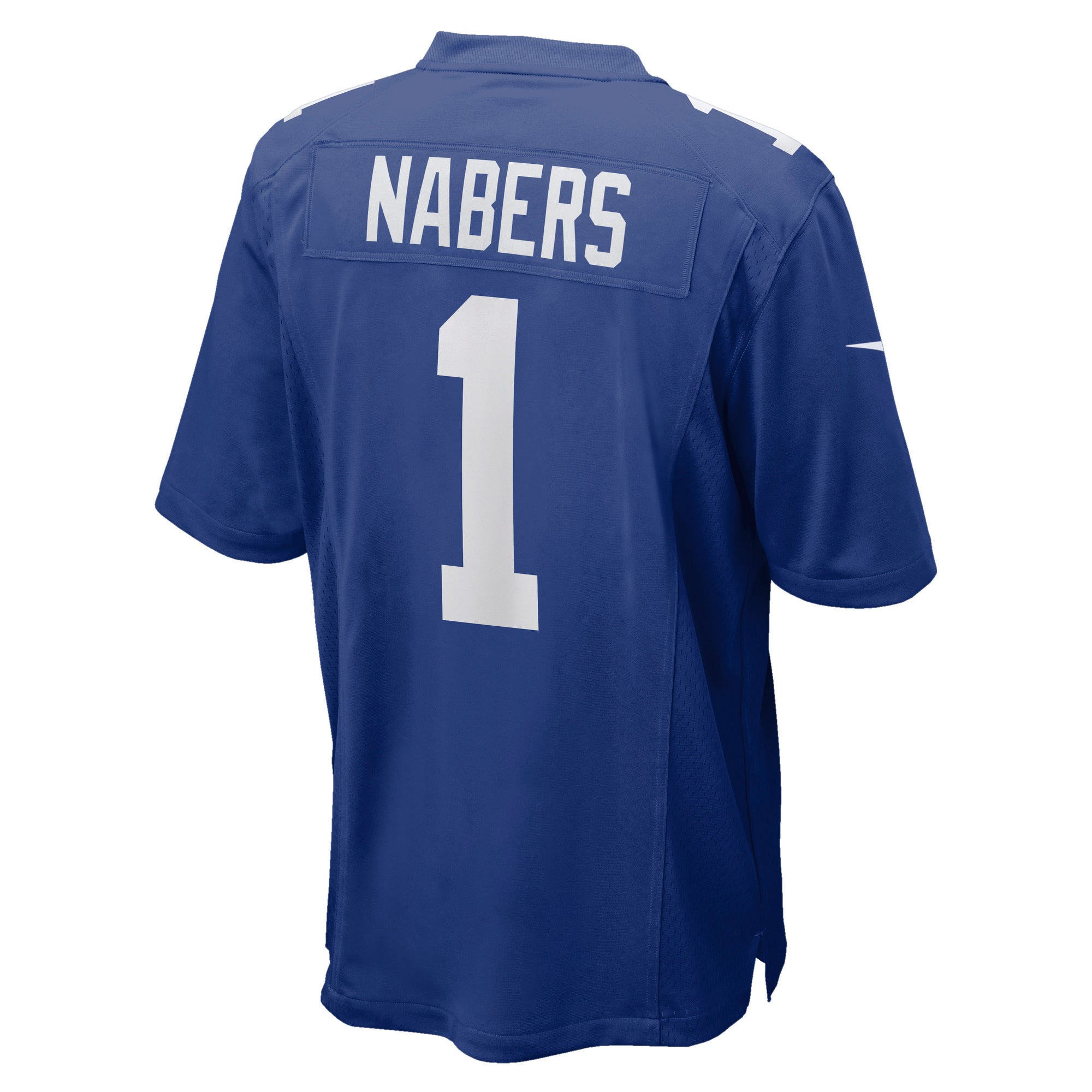 Malik Nabers #1 New York Giants Nike Game NFL Football Trikot Blau