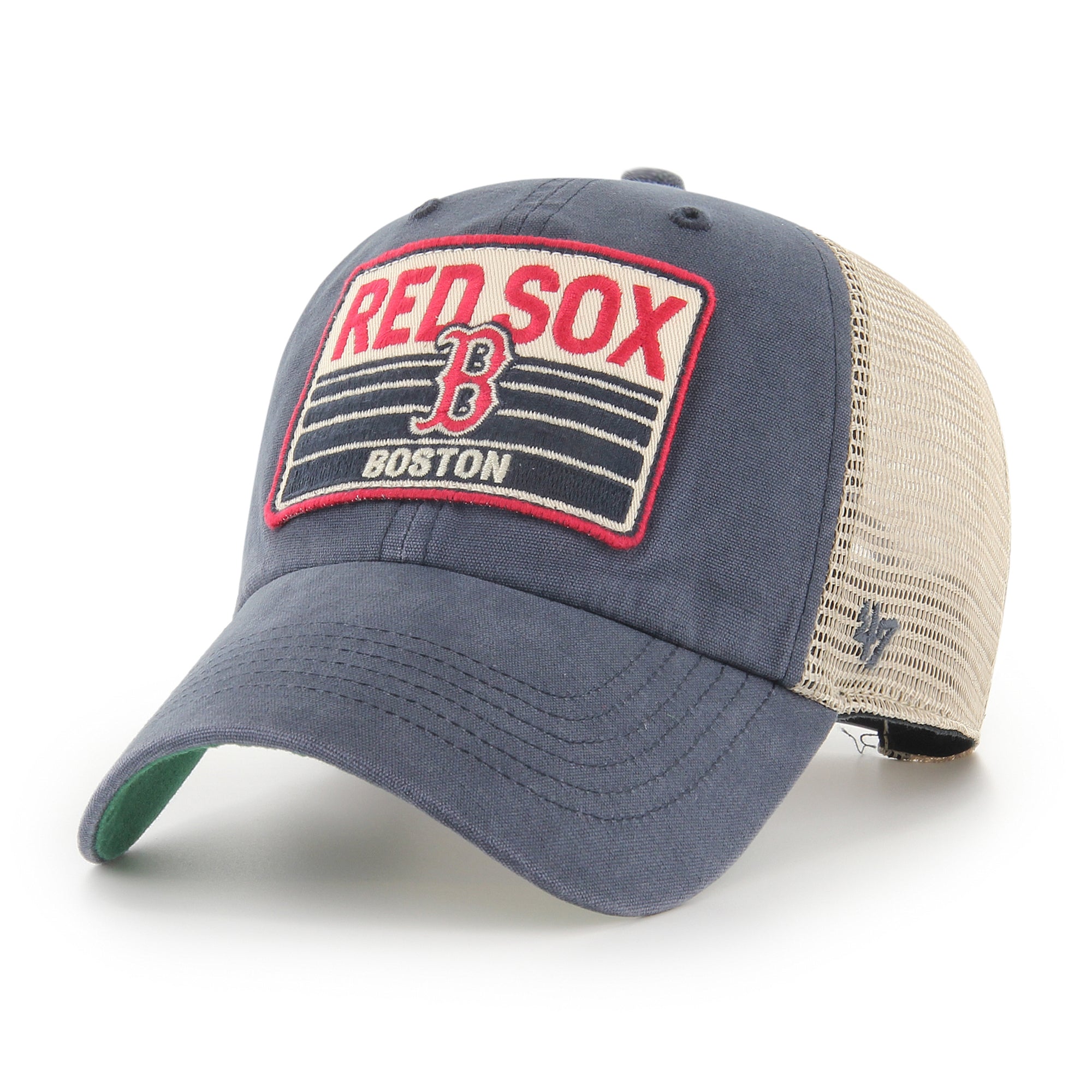 Boston Red Sox Tuscaloosa Trawler Patch '47 CLEAN UP Trucker Cap Navy - STADIUMDREAMS