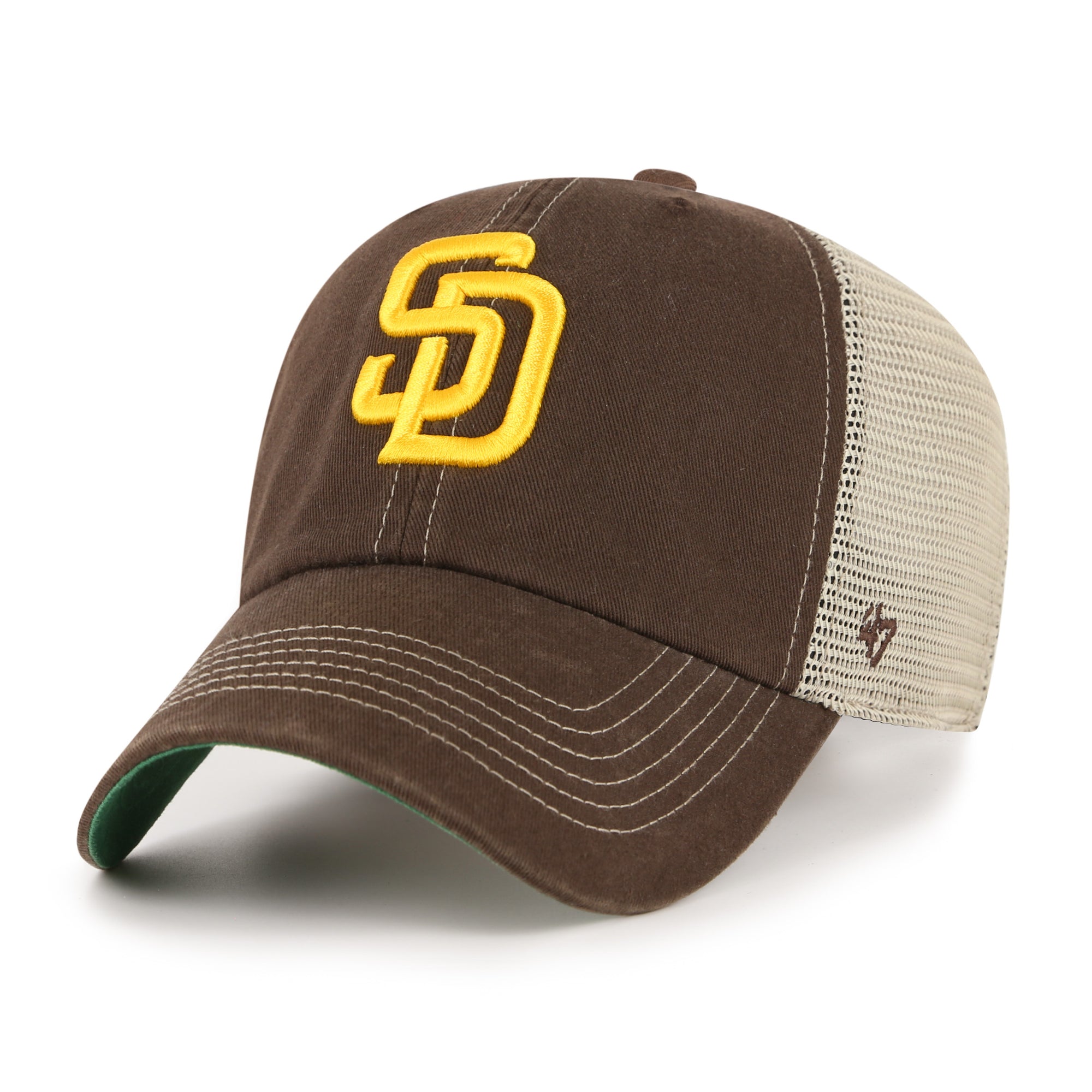 San Diego Padres Vintage Tuscaloosa Trawler '47 Clean Up Trucker MLB Cap Braun - STADIUMDREAMS