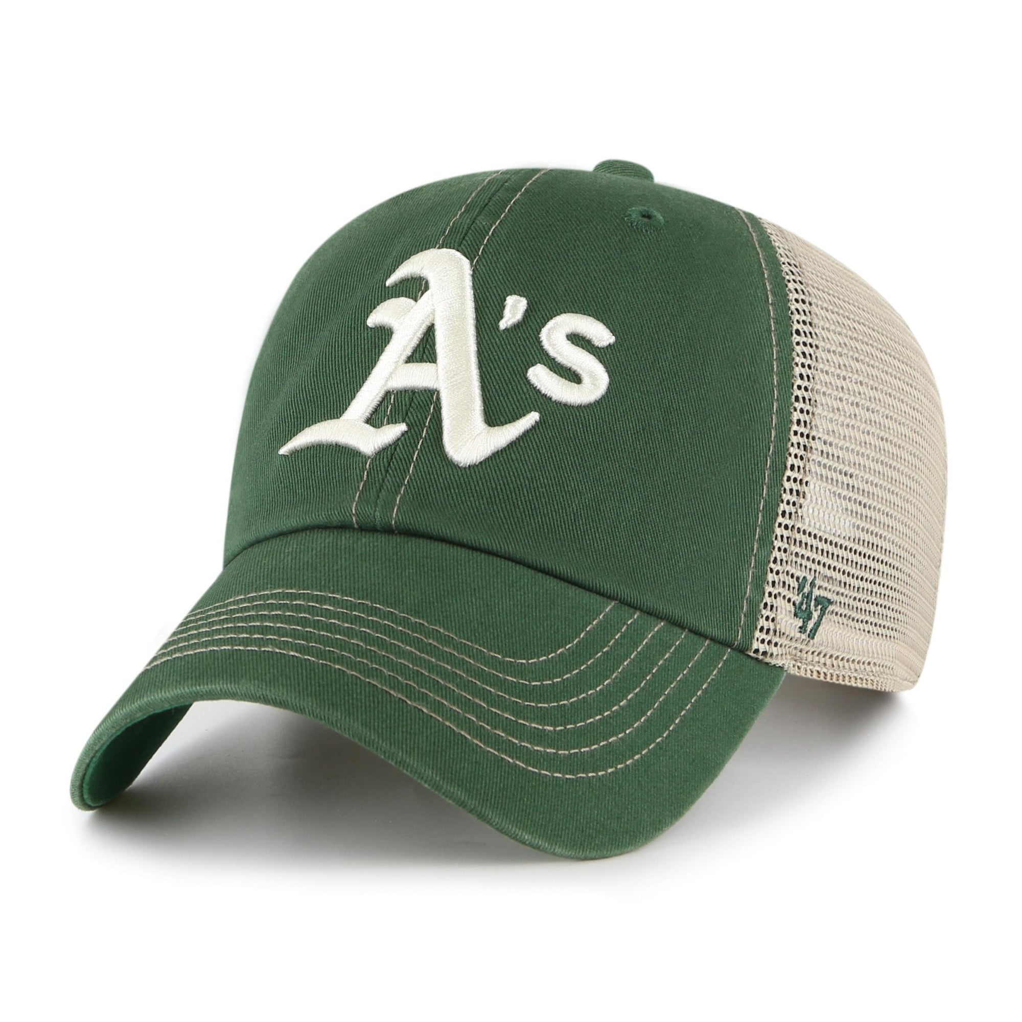 Oakland Athletics Tuscaloosa Trawler '47 CLEAN UP MLB Cap Grün - STADIUMDREAMS