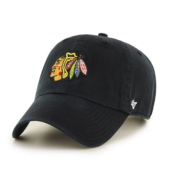 Chicago Blackhawks ’47 CLEAN UP NHL Cap Schwarz - STADIUMDREAMS