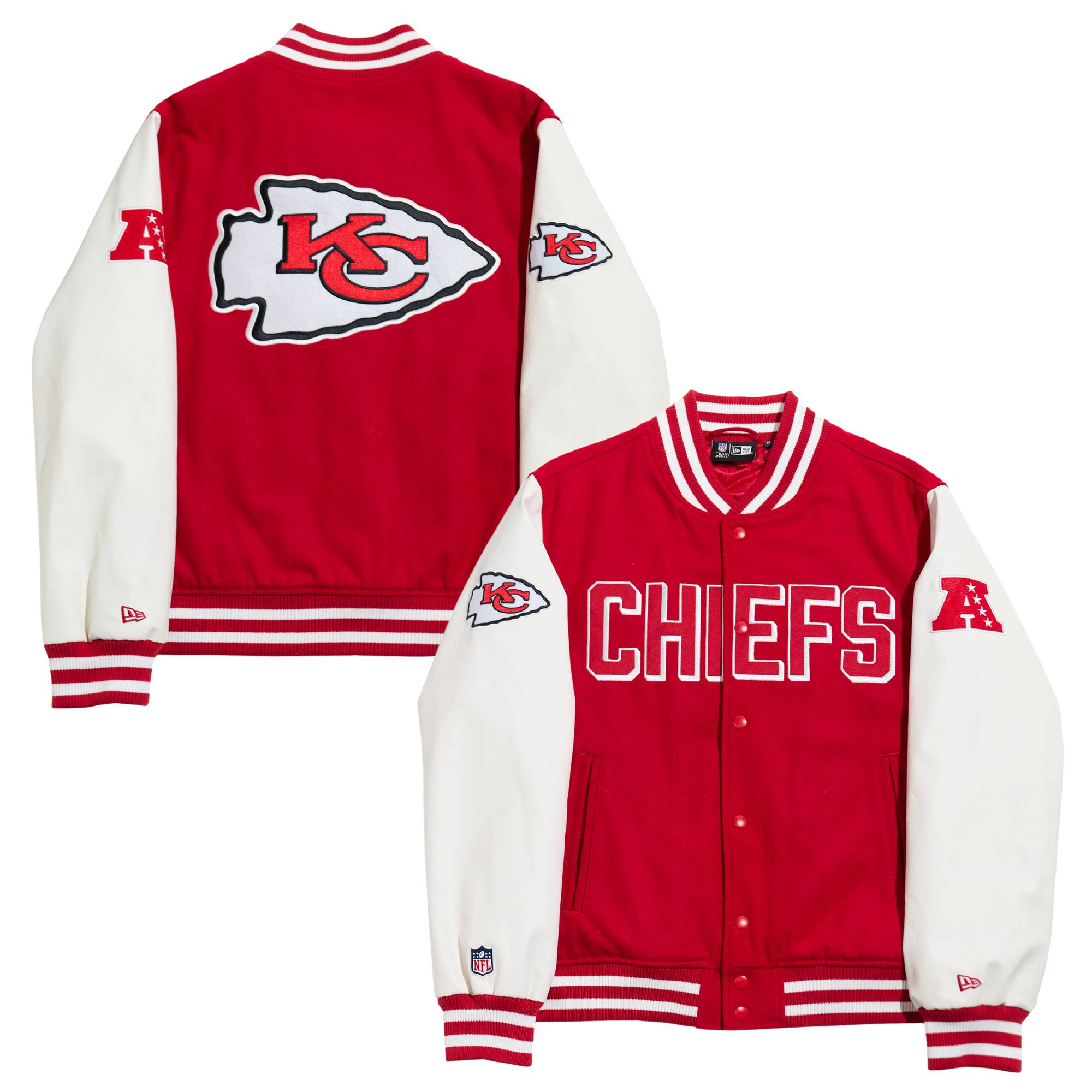 Kansas City Chiefs Premium New Era Varsity NFL College Jacke Rot - STADIUMDREAMS