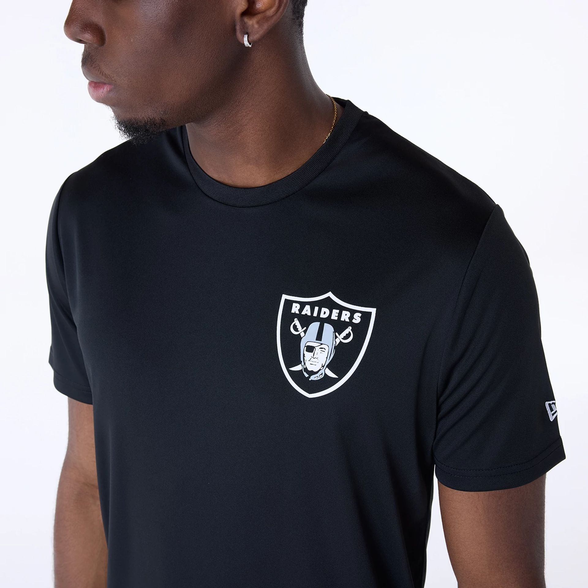 Las Vegas Raiders New Era GYM Essentials Polyester NFL T-Shirt Schwarz - STADIUMDREAMS