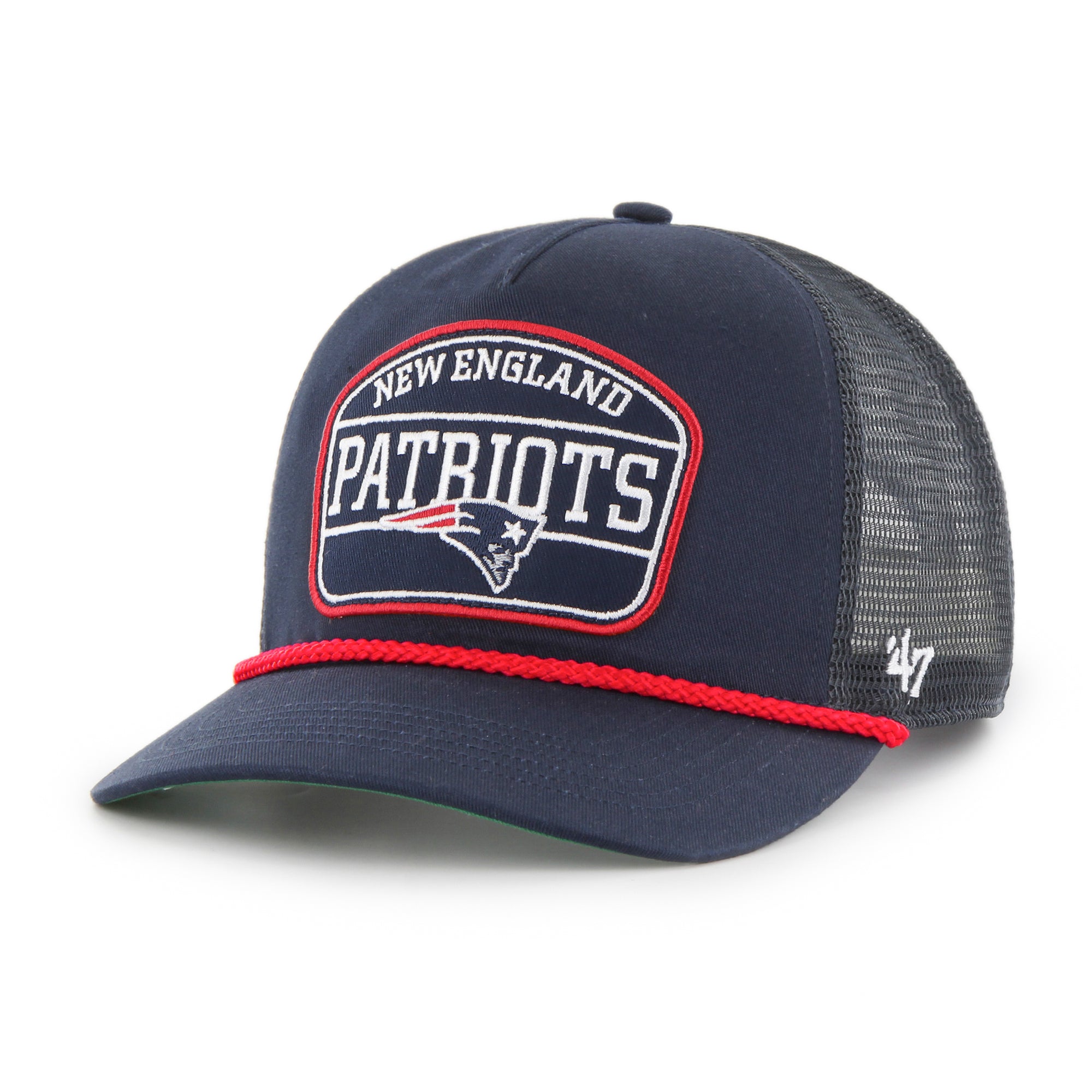 New England Patriots Hone Rope '47 HITCH NFL Trucker Cap Navy