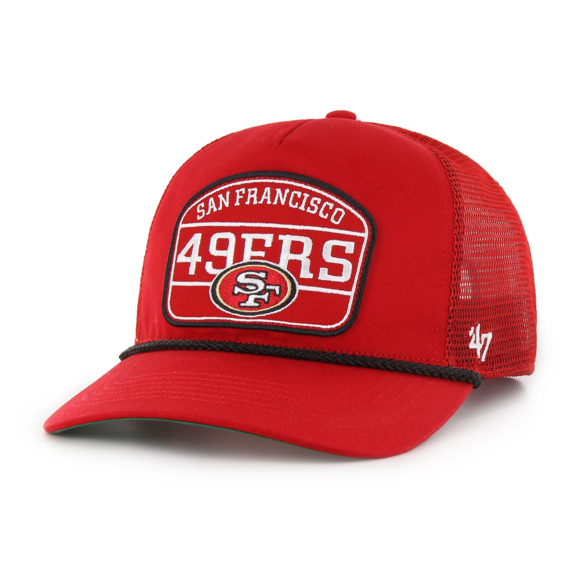 San Francisco 49ers Hone Rope '47 HITCH NFL Trucker Cap Rot