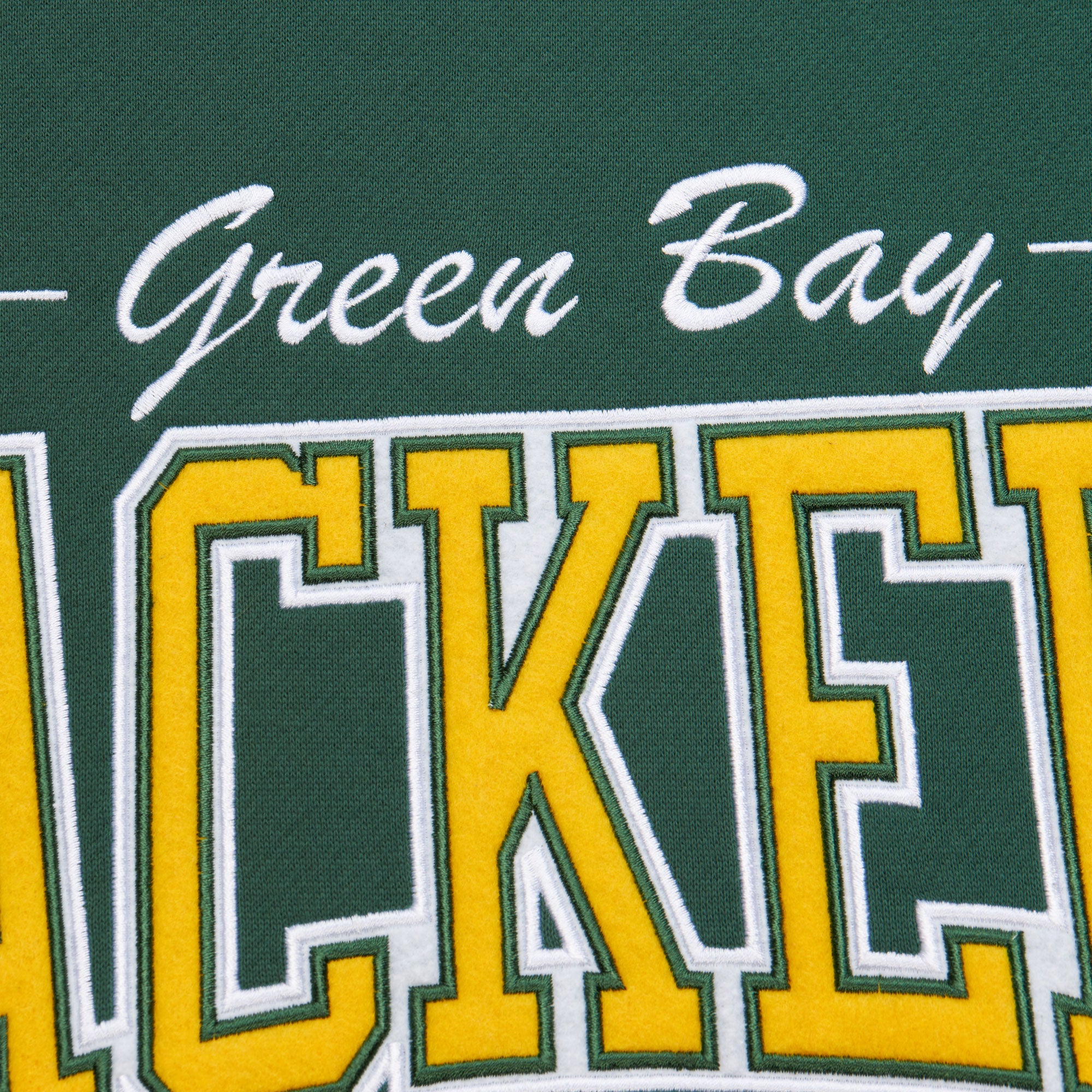 Green Bay Packers Mitchell & Ness Backprint 2.0 NFL Pullover Sweatshirt Grün - STADIUMDREAMS