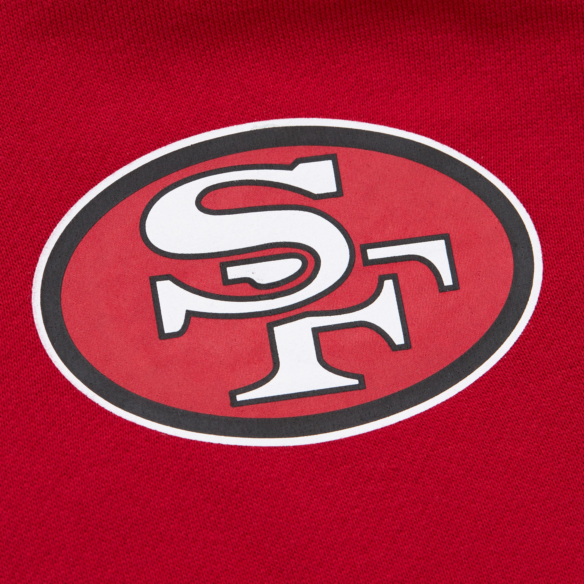 San Francisco 49ers Mitchell & Ness Backprint 2.0 NFL Pullover Sweatshirt Rot - STADIUMDREAMS