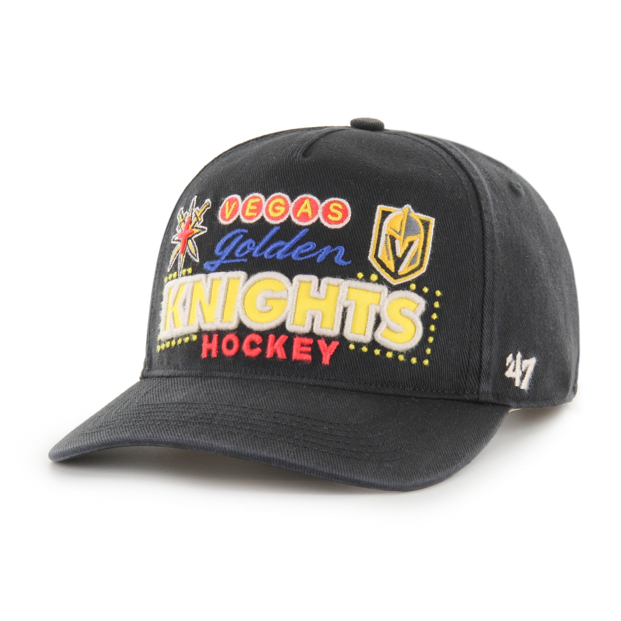 Vegas Golden Knights Charlton ’47 HITCH Vintage NHL Cap Schwarz - STADIUMDREAMS
