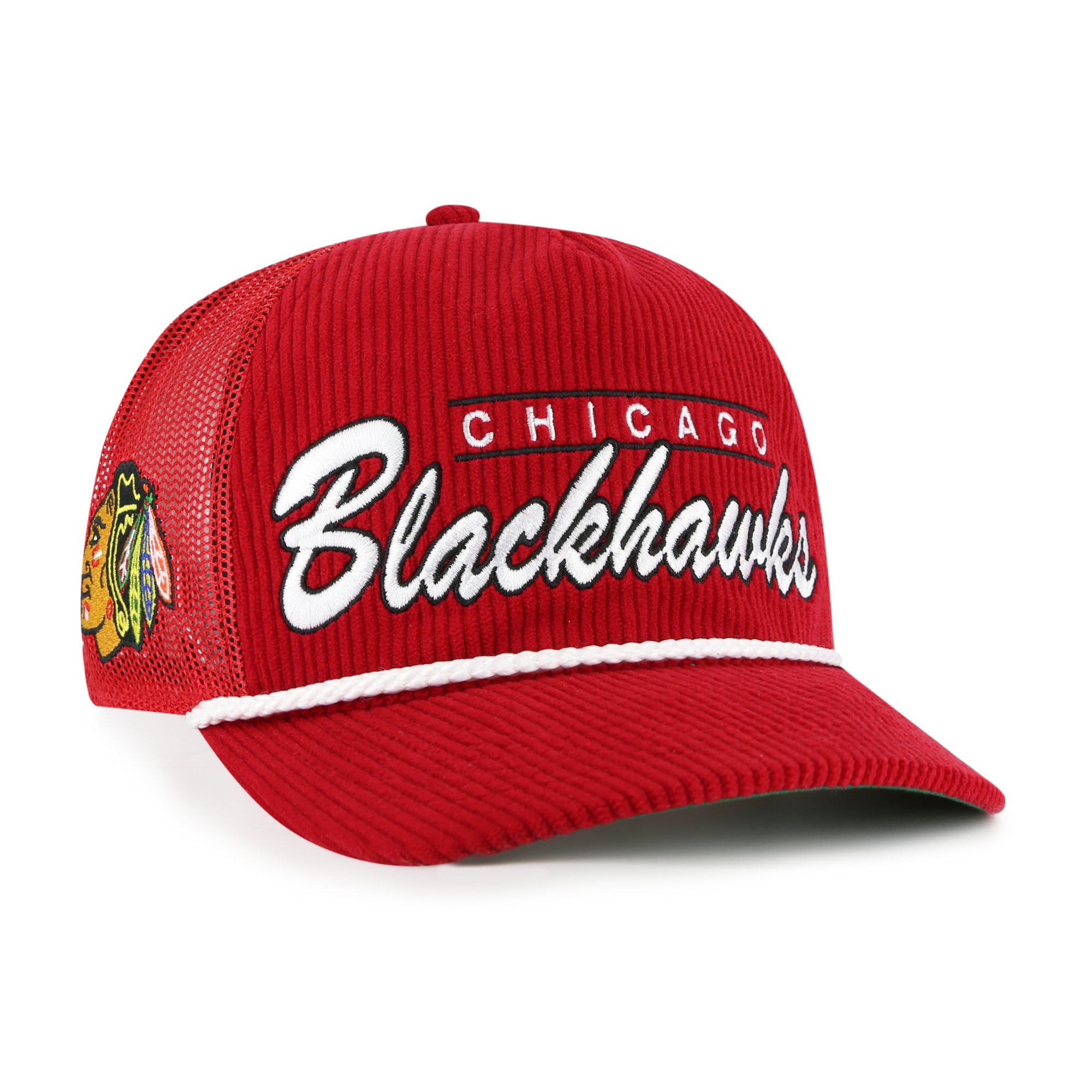 Chicago Blackhawks Cord Trucker ’47 HITCH NHL Cap Rot - STADIUMDREAMS