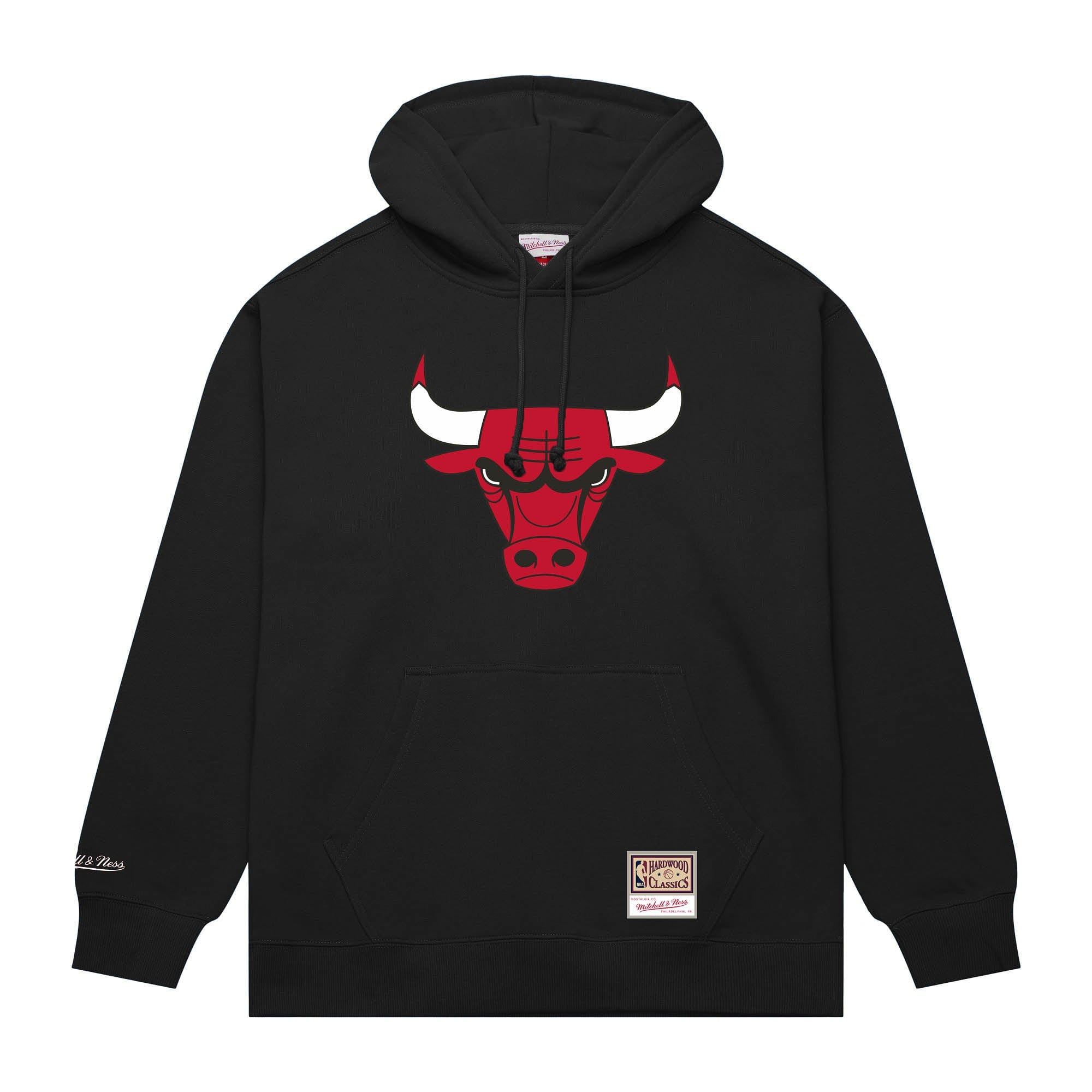 Chicago Bulls Mitchell & Ness Team Logo NBA Hoodie Schwarz - STADIUMDREAMS