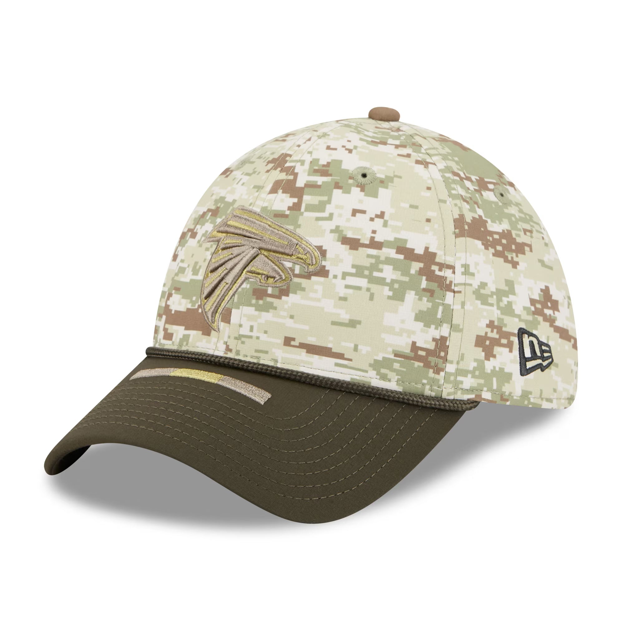 Atlanta Falcons New Era 2025 NFL Salute to Service 39THIRTY Flex Fit Cap Camouflage - STADIUMDREAMS