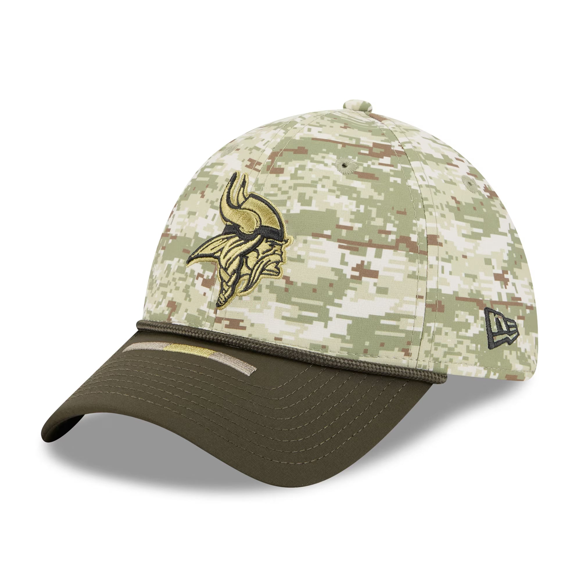 Minnesota Vikings New Era 2025 NFL Salute to Service 39THIRTY Flex Fit Cap Camouflage