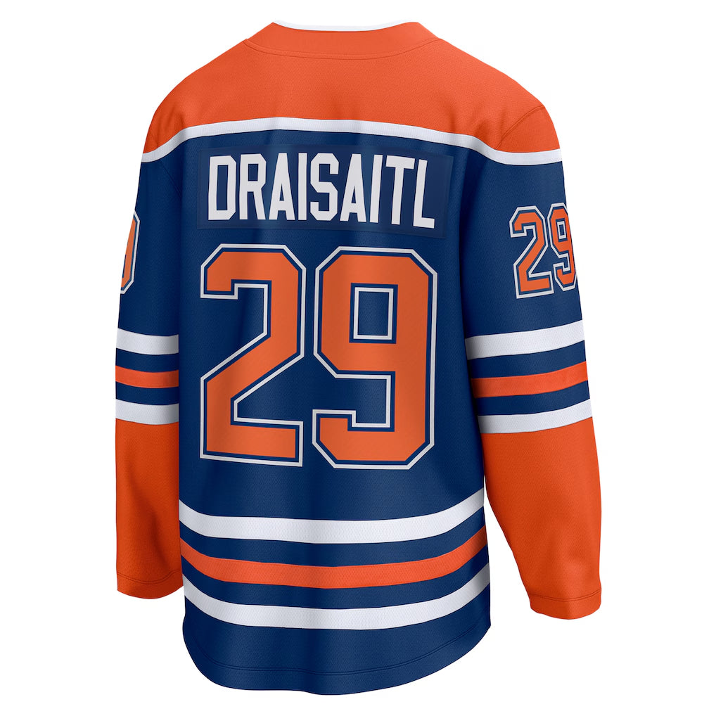 Leon Draisaitl #29 Edmonton Oilers Fanatics Player Breakaway NHL Trikot Blau
