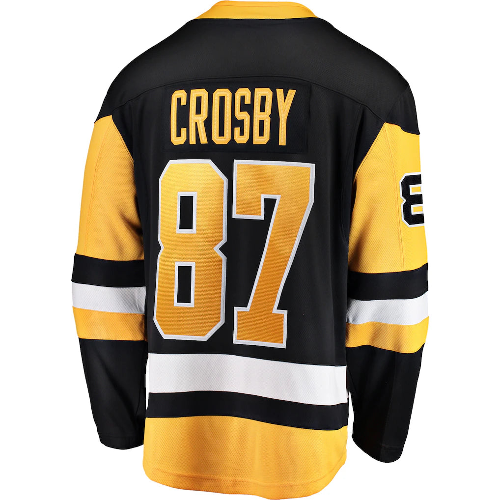 Sidney Crosby #87 Pittsburgh Penguins Fanatics Player Breakaway NHL Trikot Schwarz