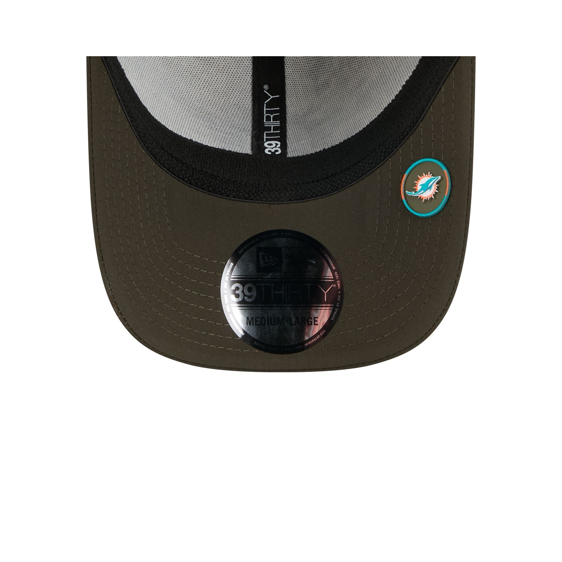 Miami Dolphins New Era 2025 NFL Salute to Service 39THIRTY Flex Fit Cap Camouflage