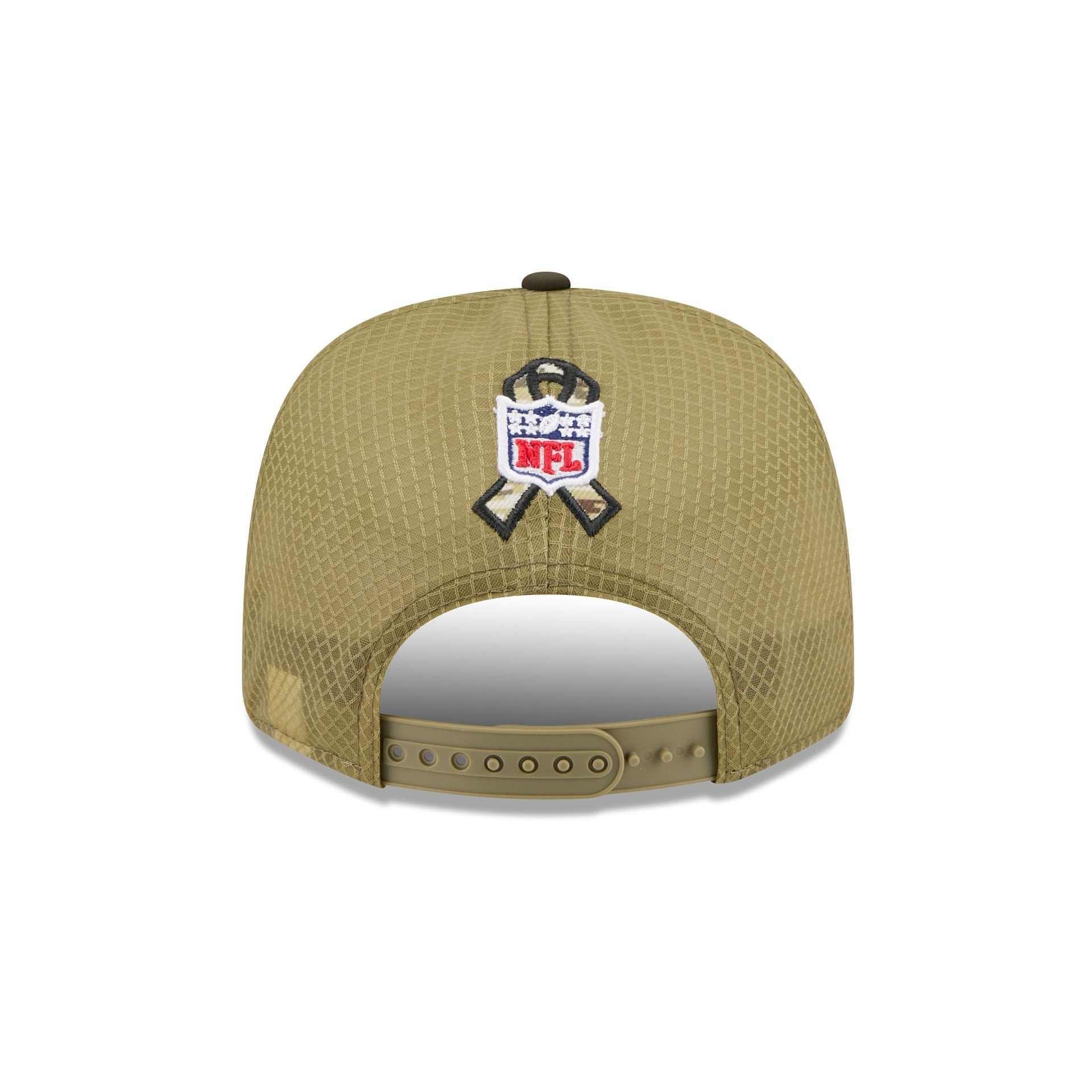 NFL Logo Shield New Era 2025 NFL Salute to Service 9SEVENTY Trucker Cap Grün - STADIUMDREAMS