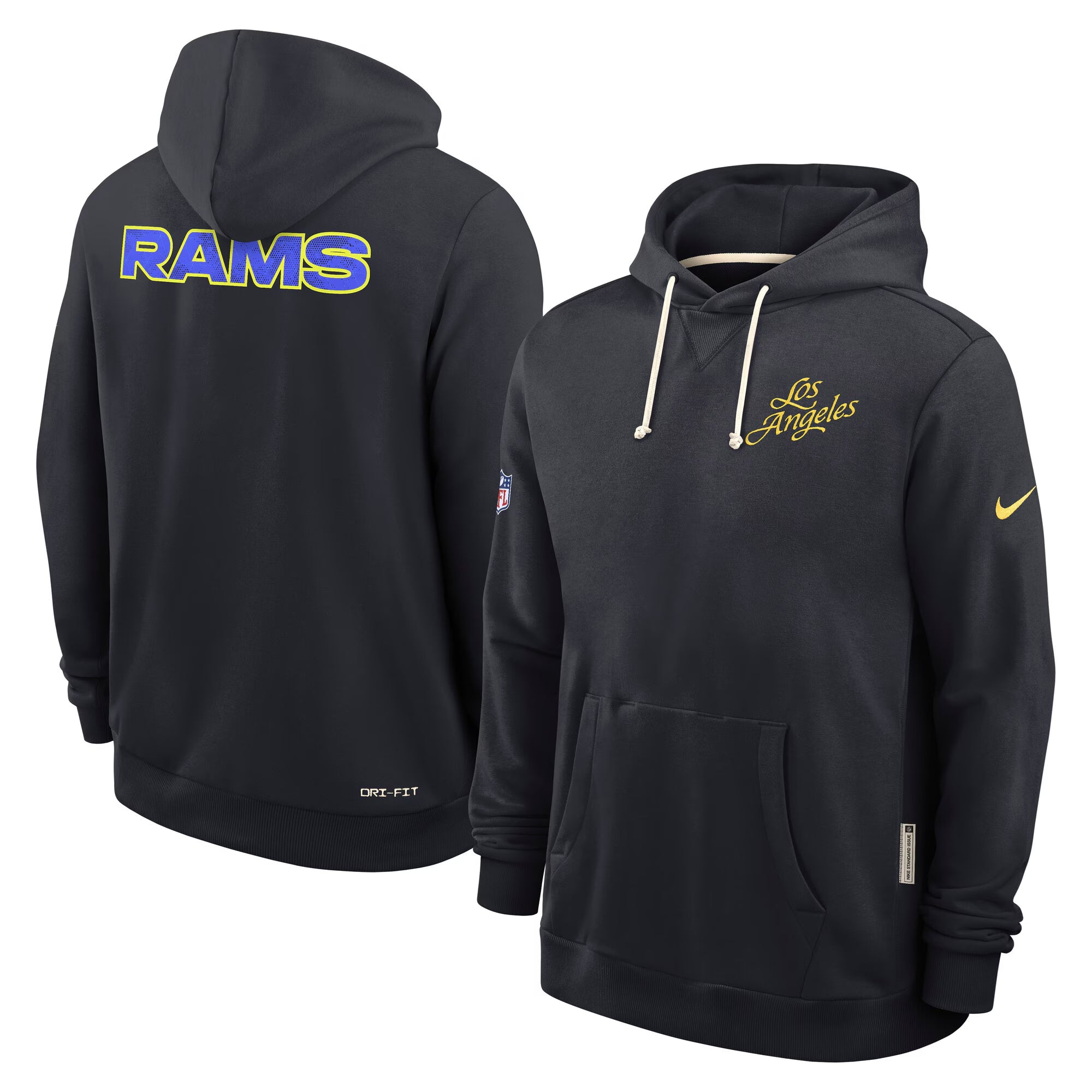 Los Angeles Rams 2025 Rivalries Nike Sideline NFL Hoodie Schwarz