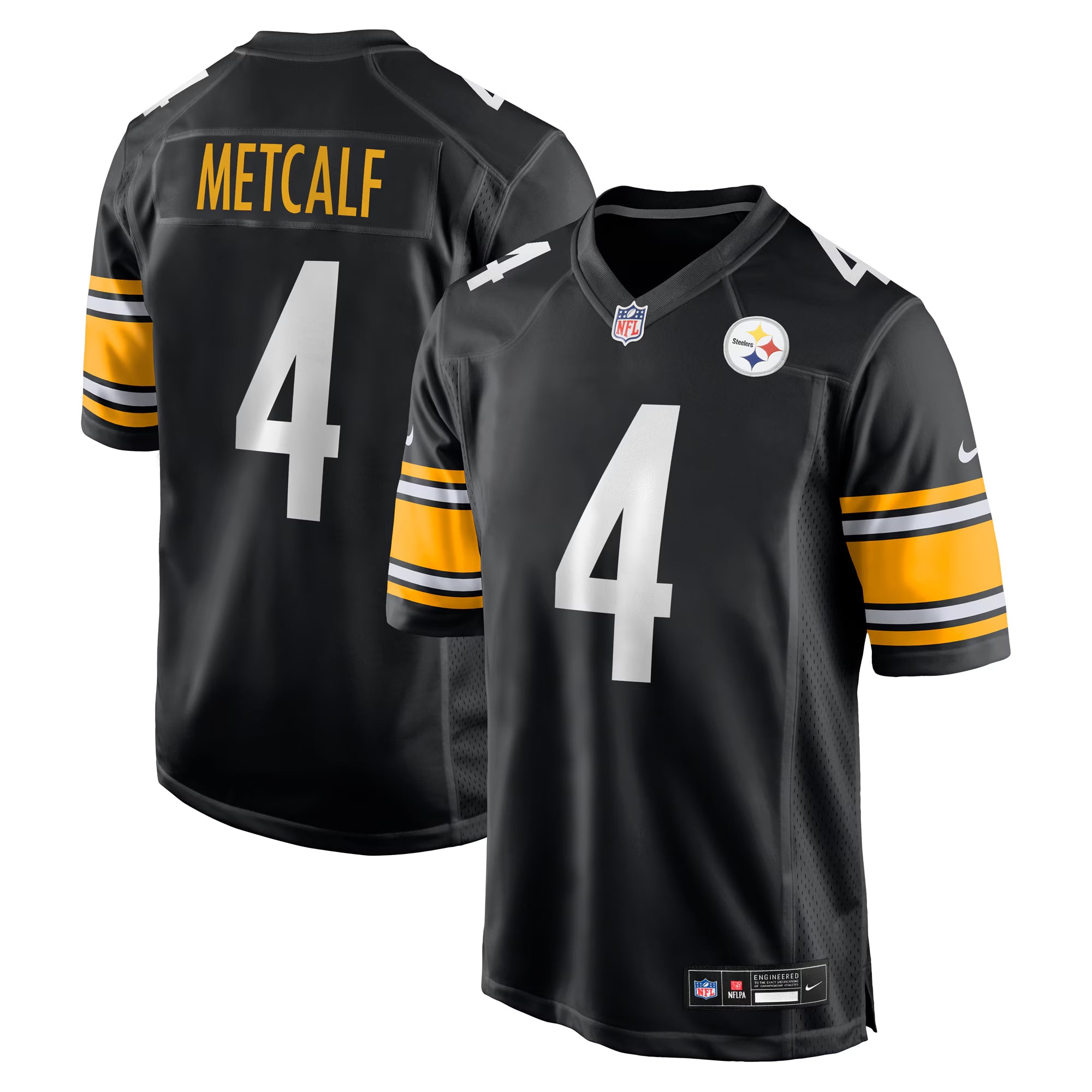 DK Metcalf #4 Pittsburgh Steelers Nike Home Game NFL Football Trikot Schwarz - STADIUMDREAMS