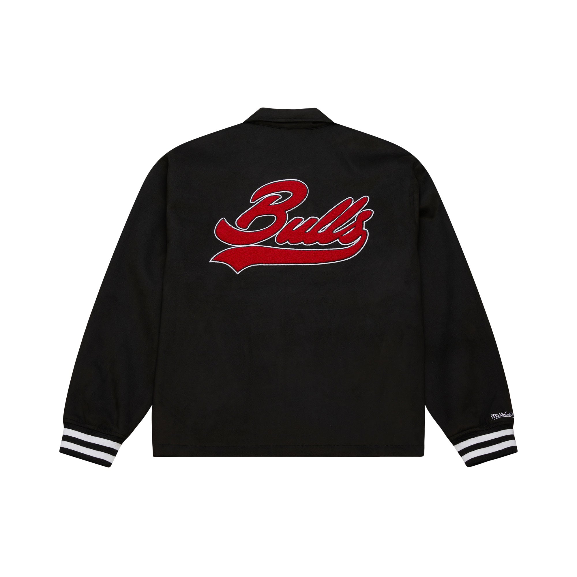 Chicago Bulls Mitchell & Ness Oversweep Varsity Coach NBA Jacket Black