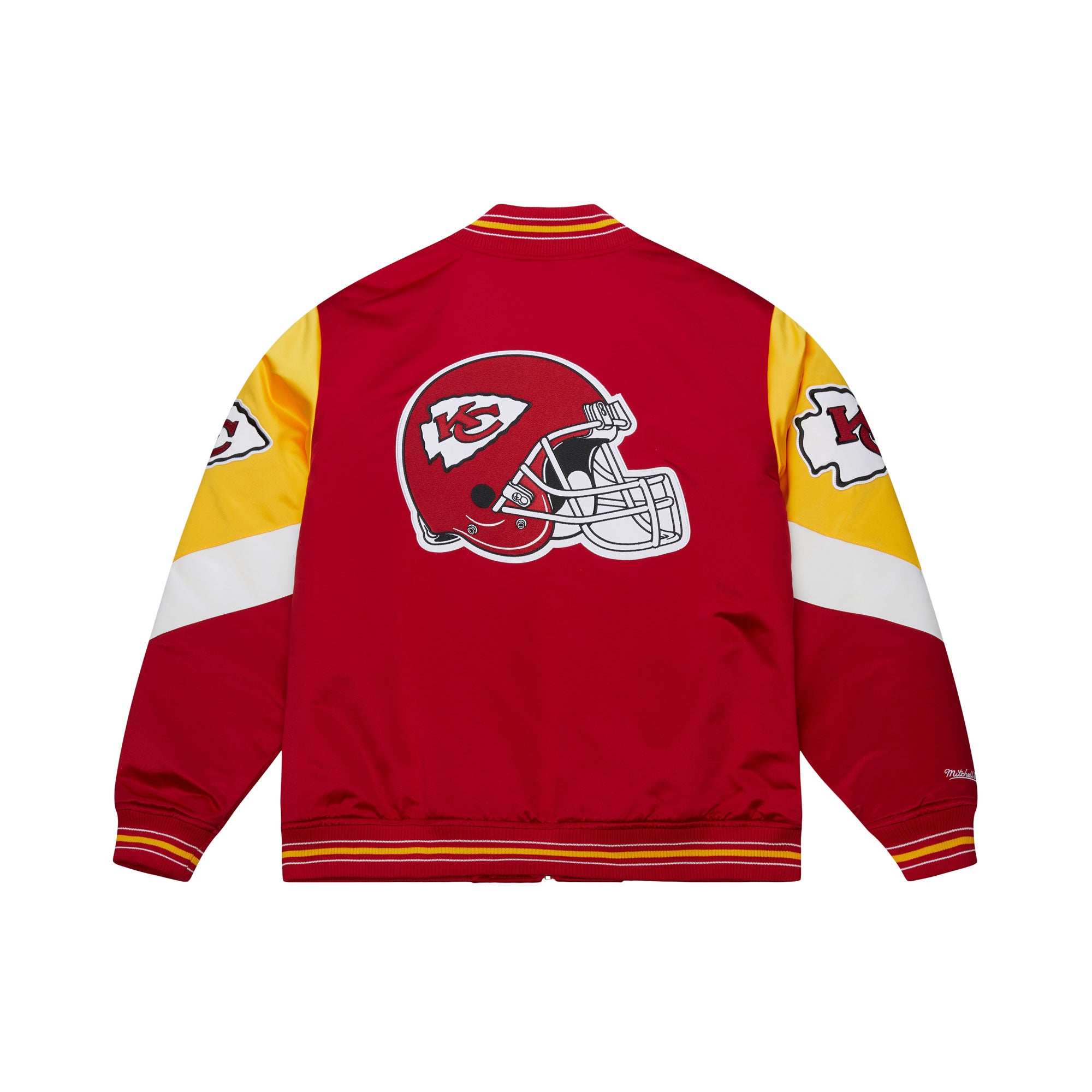 Kansas City Chiefs Mitchell & Ness Throwback Vintage Heavyweight Satin NFL Jacke Rot - STADIUMDREAMS
