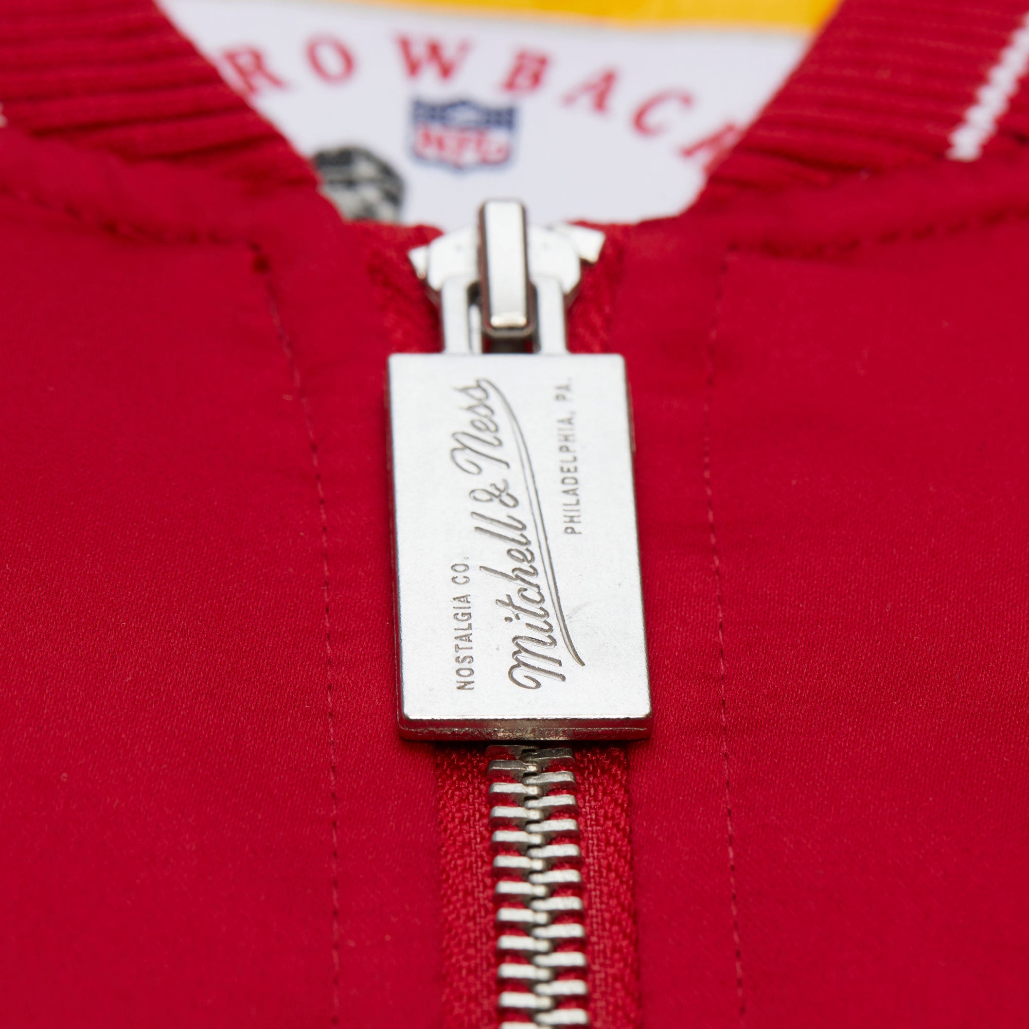 Kansas City Chiefs Mitchell & Ness Throwback Vintage Heavyweight Satin NFL Jacke Rot - STADIUMDREAMS