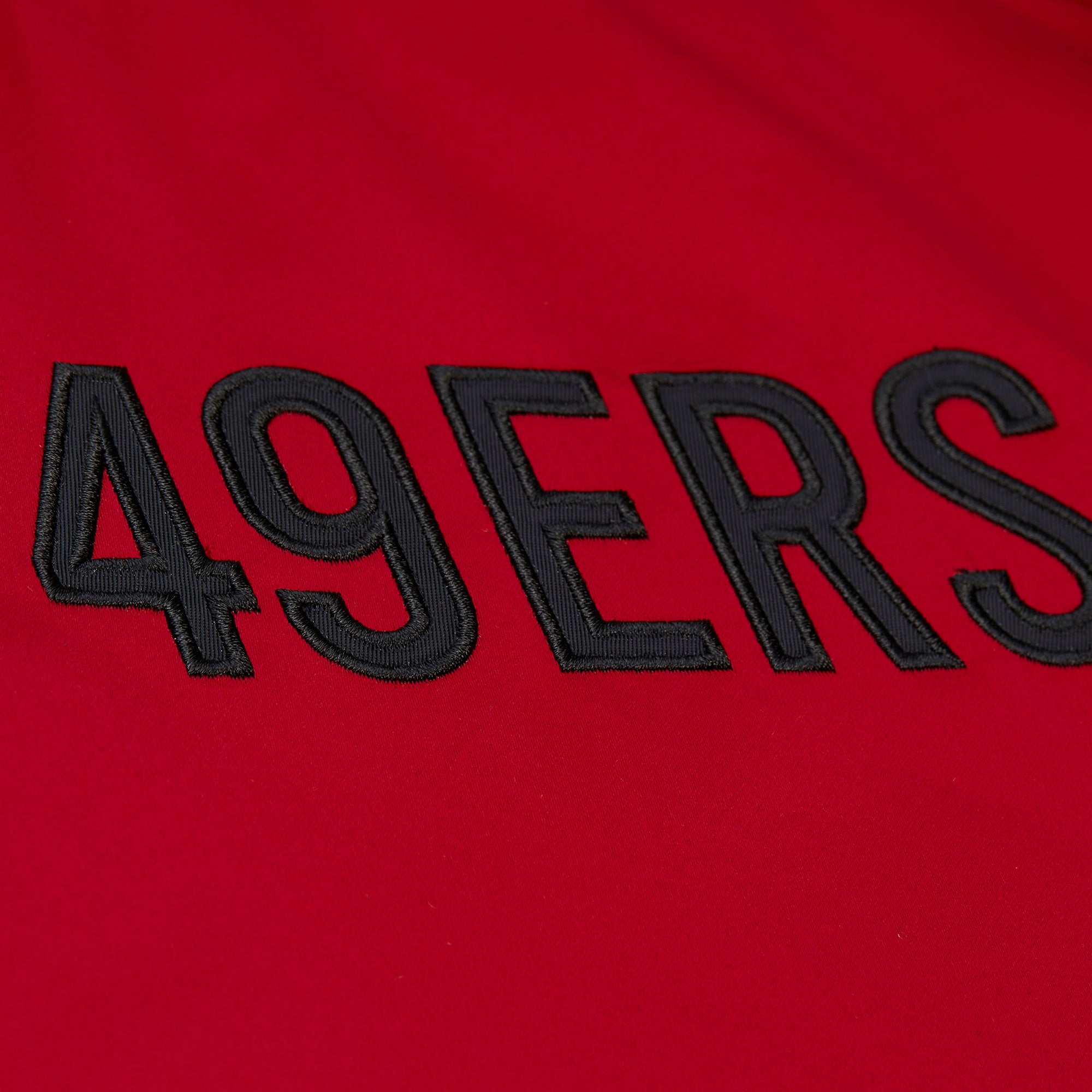San Francisco 49ers Mitchell & Ness Throwback Vintage Heavyweight Satin NFL Jacke Rot - STADIUMDREAMS