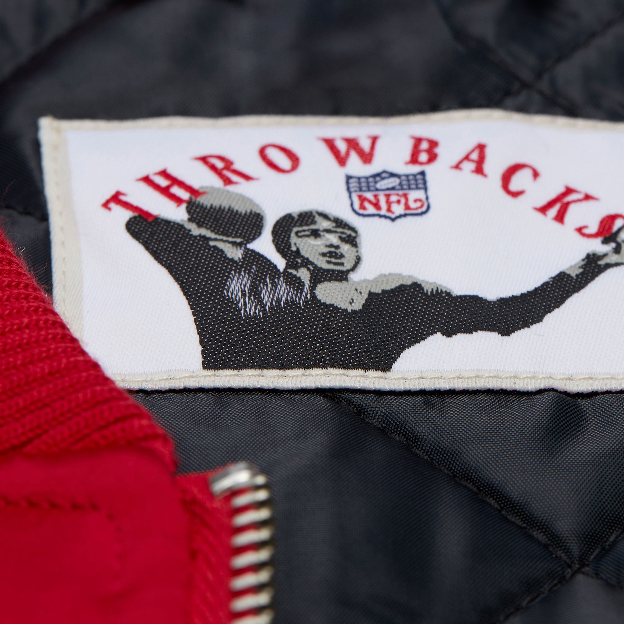 San Francisco 49ers Mitchell & Ness Throwback Vintage Heavyweight Satin NFL Jacke Rot - STADIUMDREAMS
