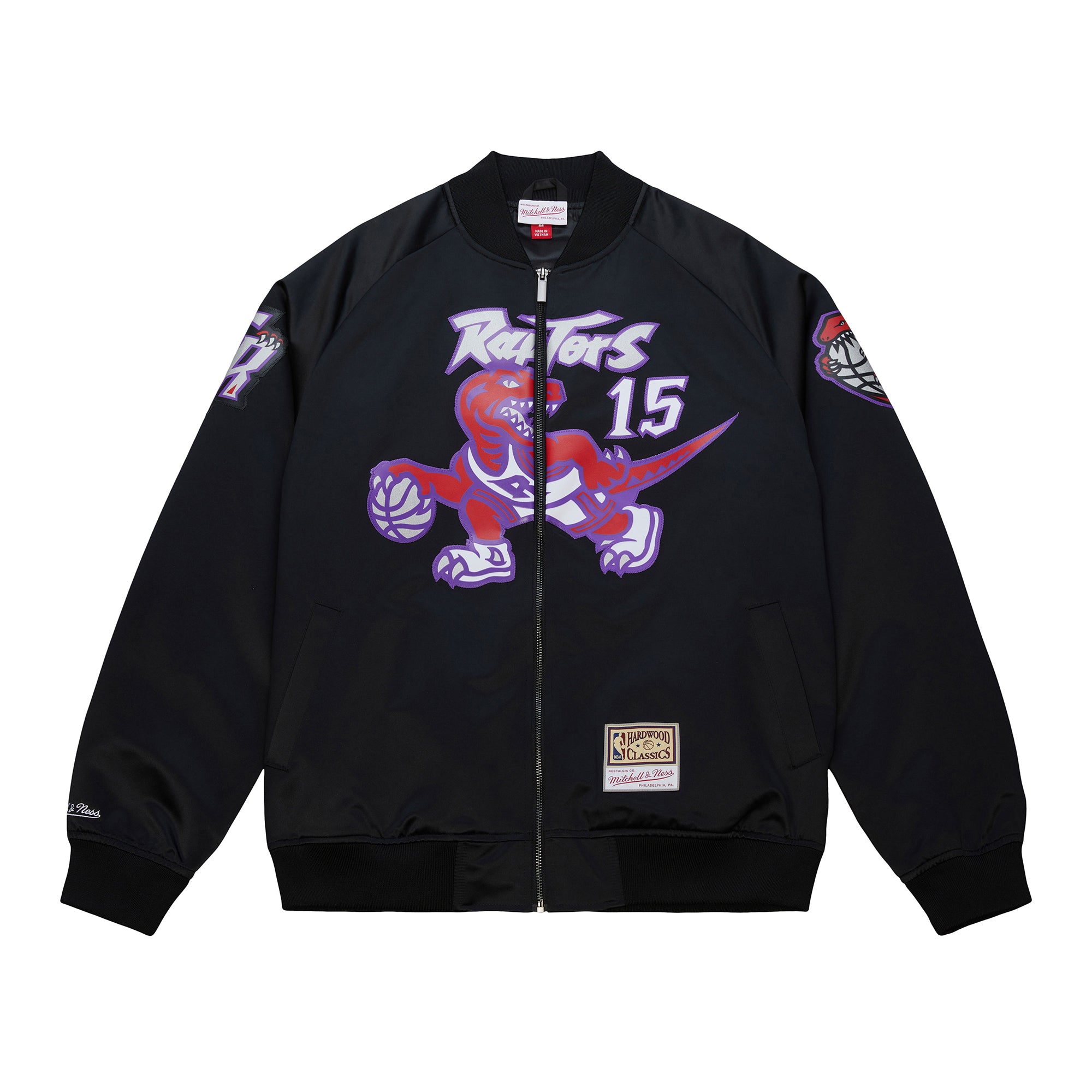 Vince Carter #15 Toronto Raptors Player Maxxed Out Satin Bomber NBA Jacke Schwarz - STADIUMDREAMS