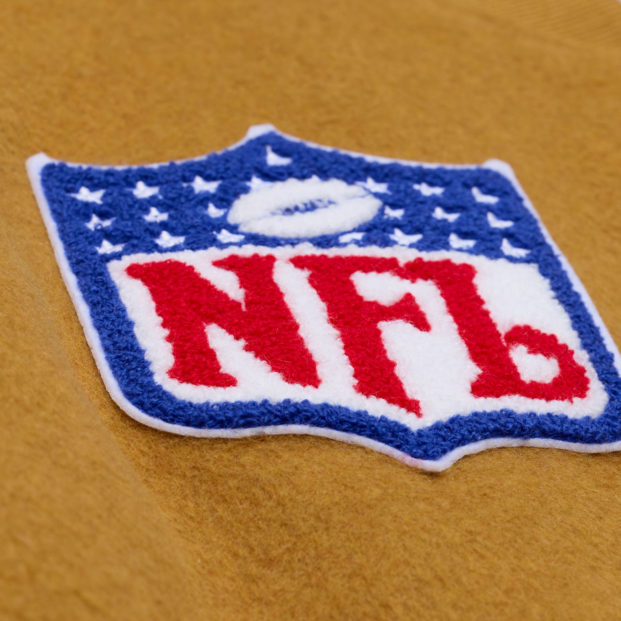 New York Giants Mitchell & Ness Dusted Collection Premium Patches NFL College Jacke Beige