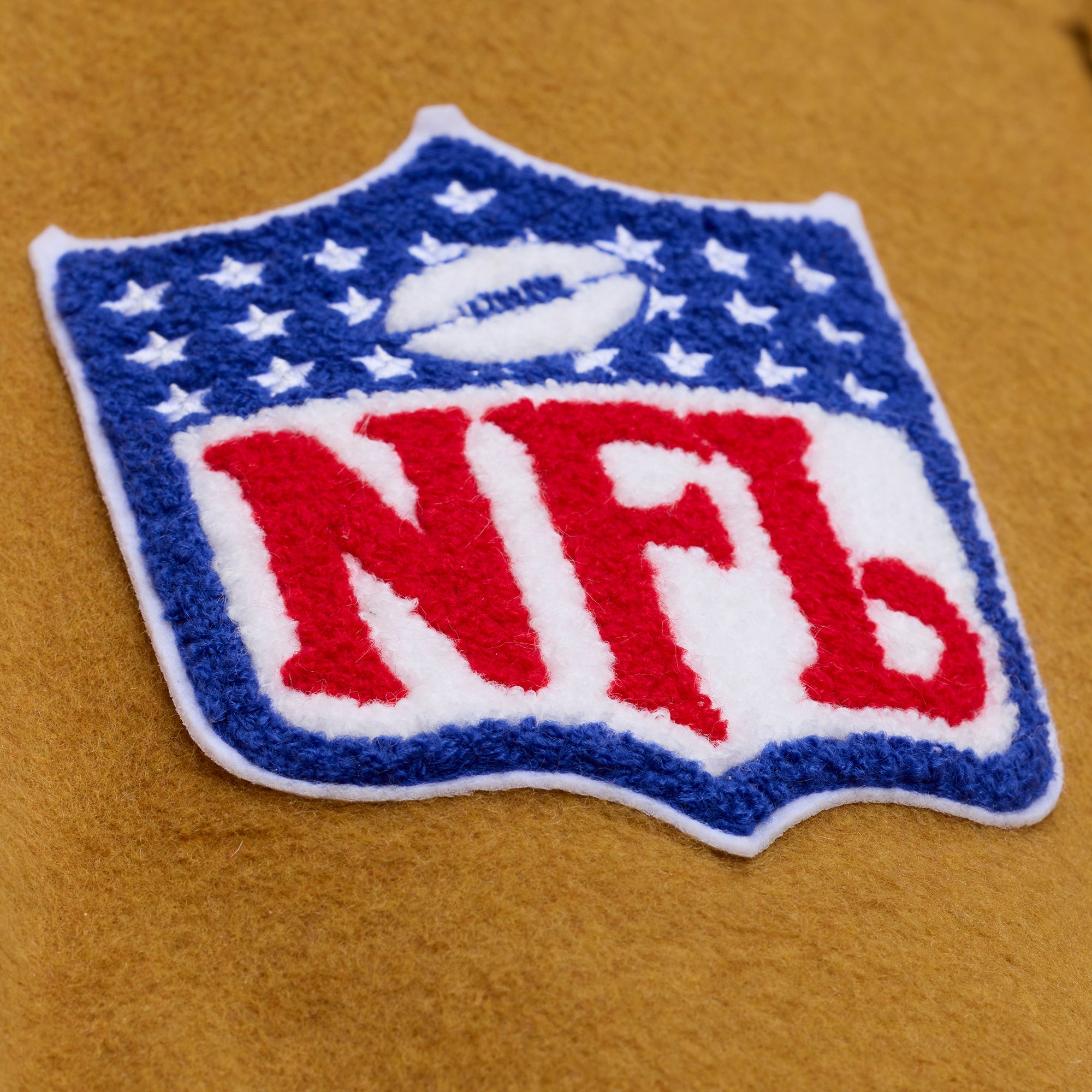 Pittsburgh Steelers Mitchell & Ness Dusted Collection Premium Patches NFL College Jacke Beige