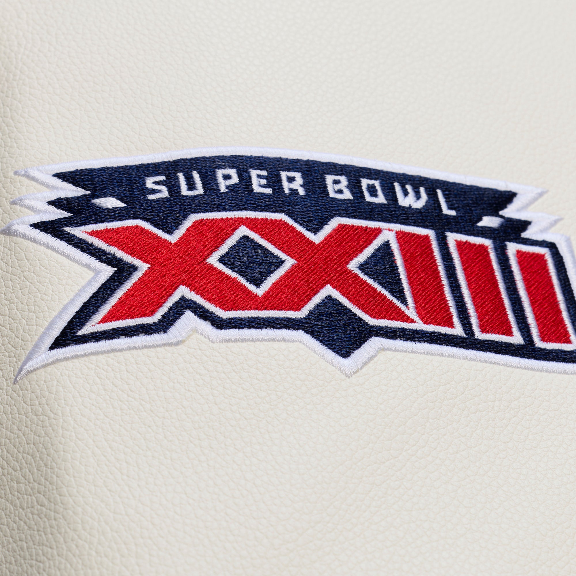 San Francisco 49ers Mitchell & Ness Dusted Collection Premium Patches NFL College Jacke Beige