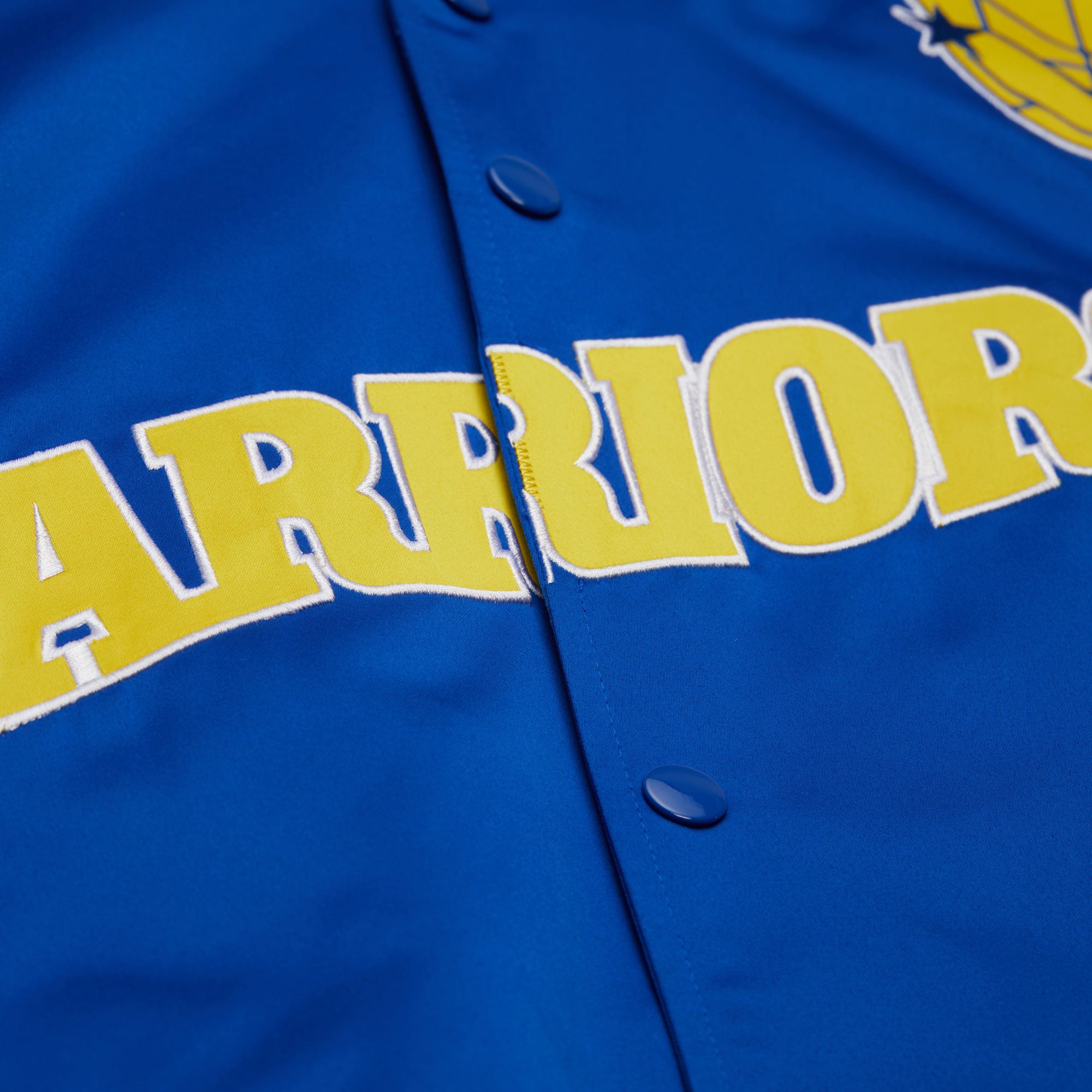 Golden State Warriors Mitchell & Ness Team Origins Patch NBA Jacke Blau - STADIUMDREAMS