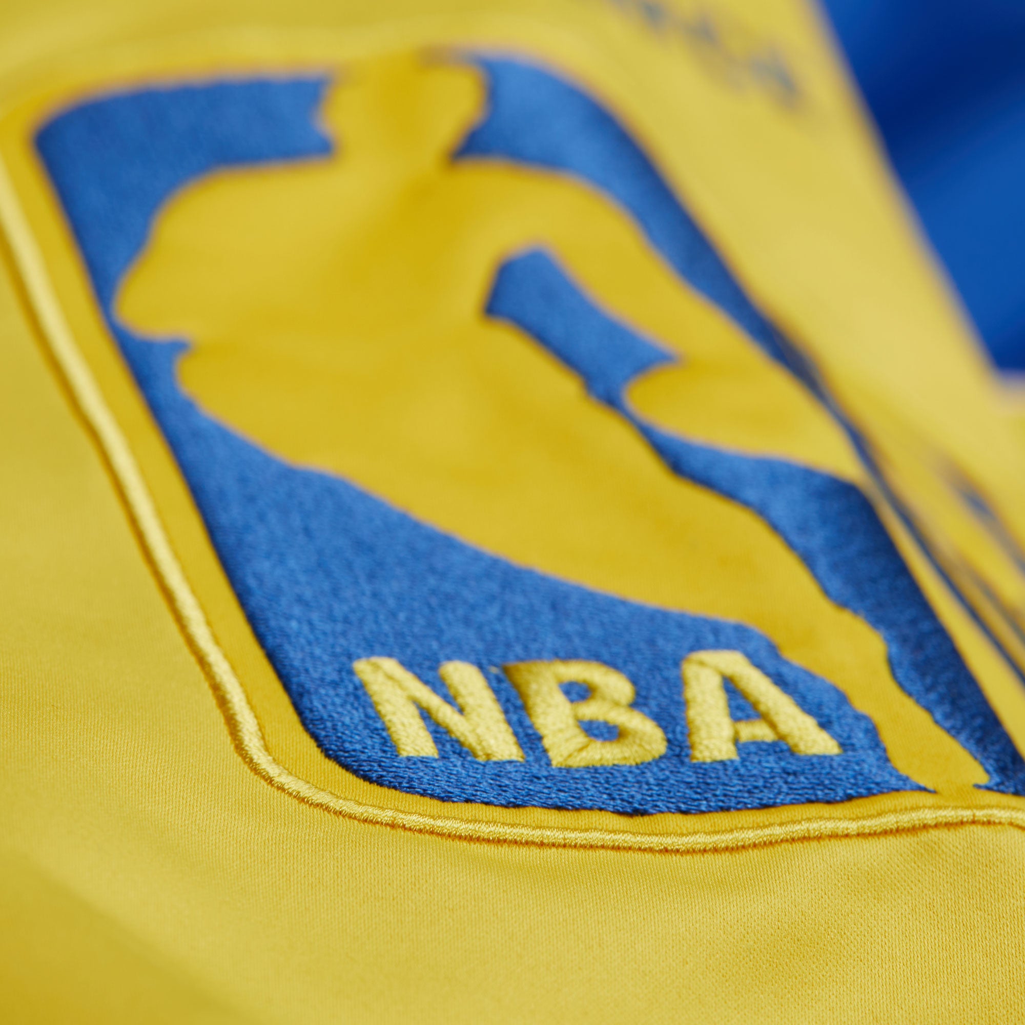 Golden State Warriors Mitchell & Ness Team Origins Patch NBA Jacke Blau - STADIUMDREAMS