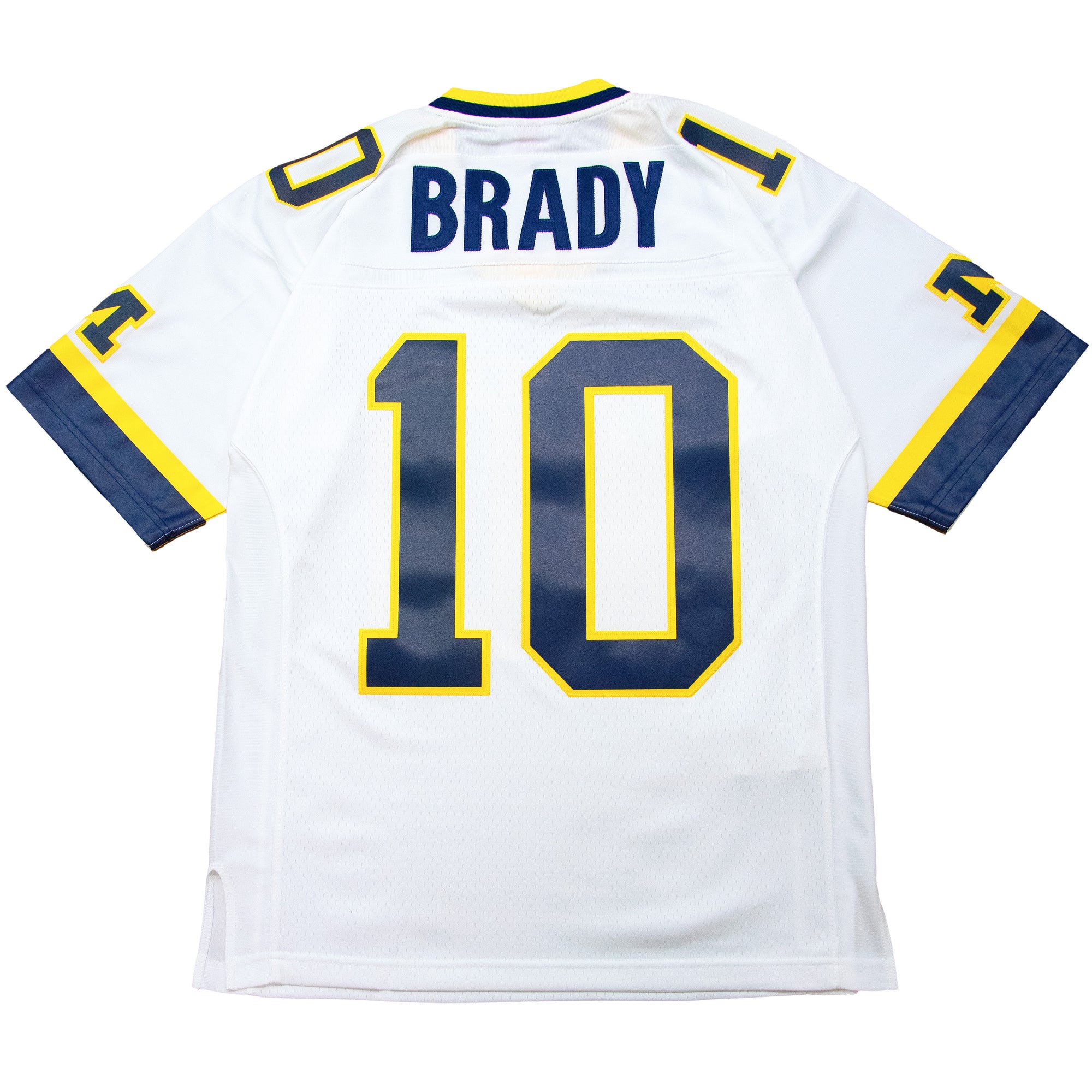 Tom Brady #10 Michigan Wolverines Mitchell & Ness NCAA Football Trikot 1999 Weiß - STADIUMDREAMS