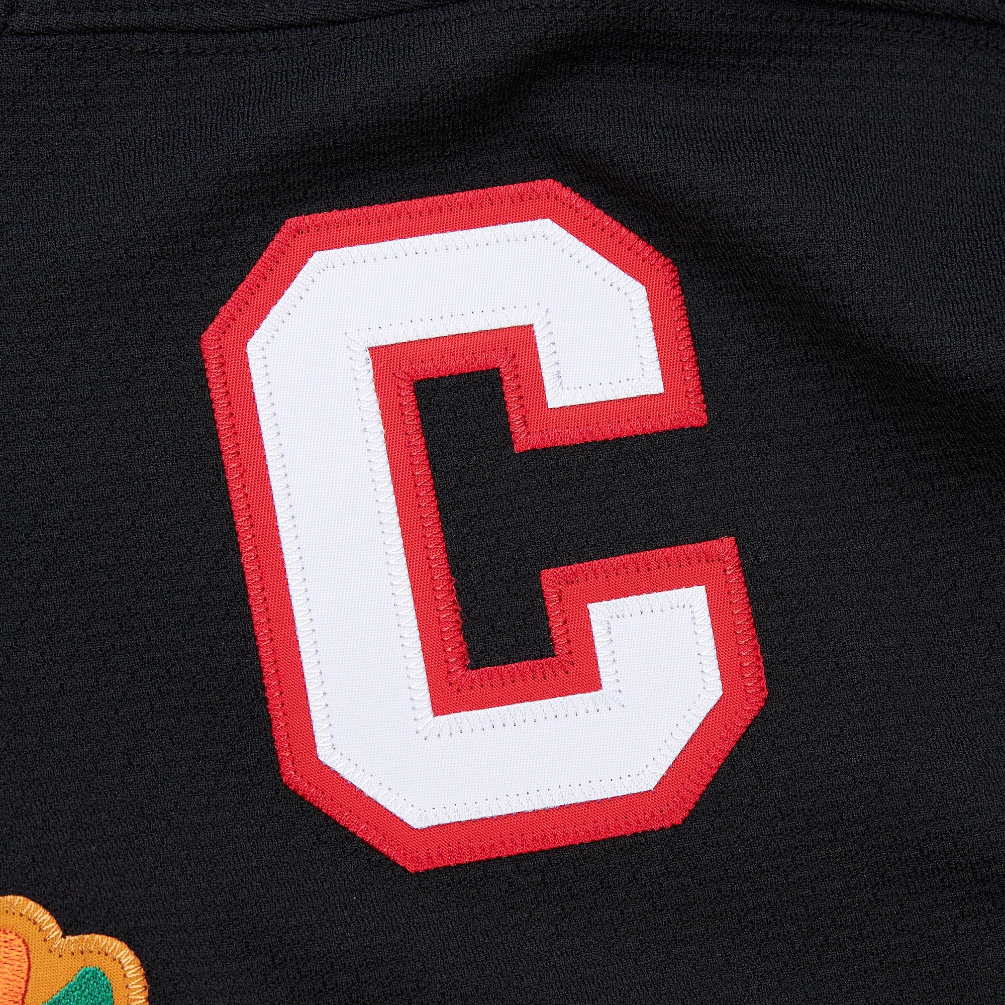 Chris Chelios #7 Chicago Blackhawks Mitchell & Ness 1997 Premium PowerPlay NHL Trikot Schwarz