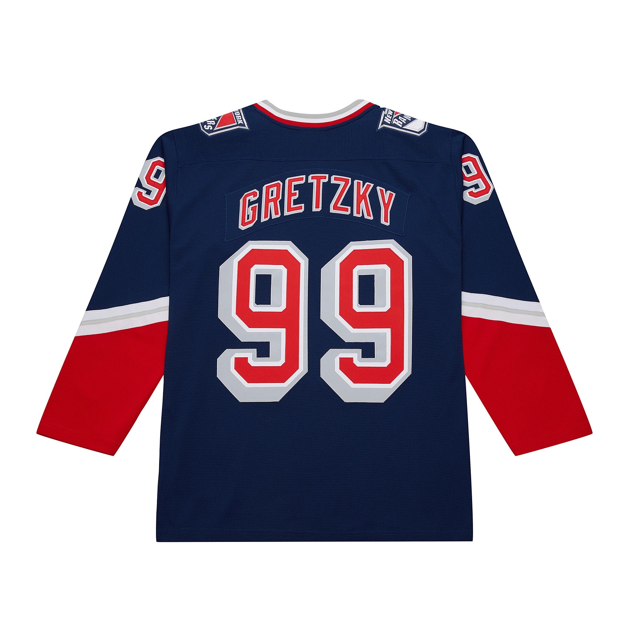 Wayne Gretzky #99 New York Rangers Mitchell & Ness 1996 Premium PowerPlay NHL Trikot Navy