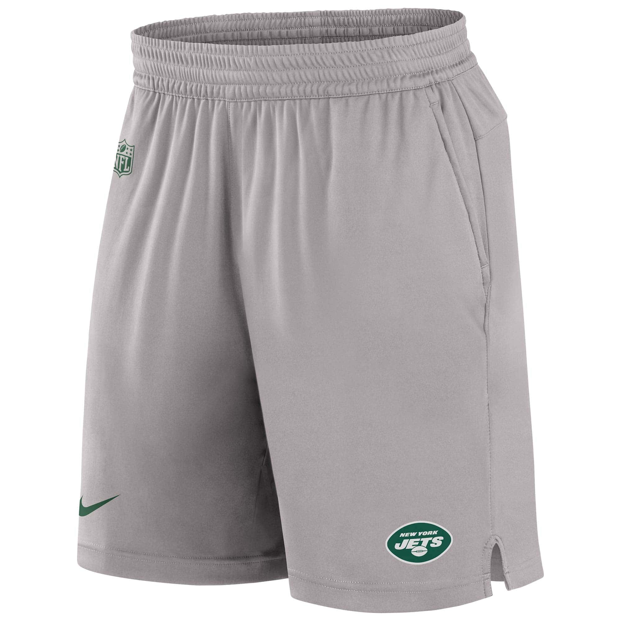 New York Jets NFL Sideline Nike Dri-FIT Knit Shorts Grau