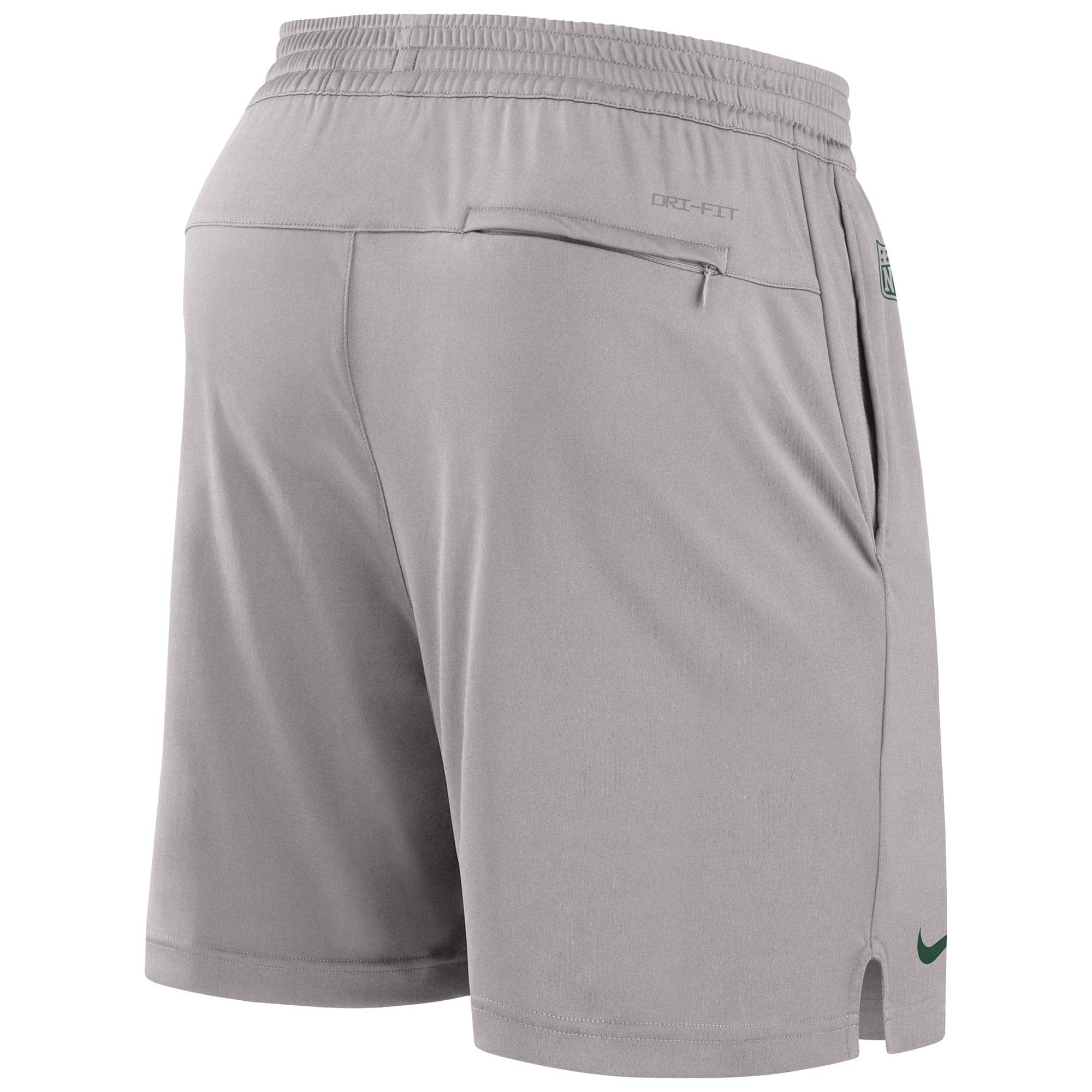 New York Jets NFL Sideline Nike Dri-FIT Knit Shorts Grau